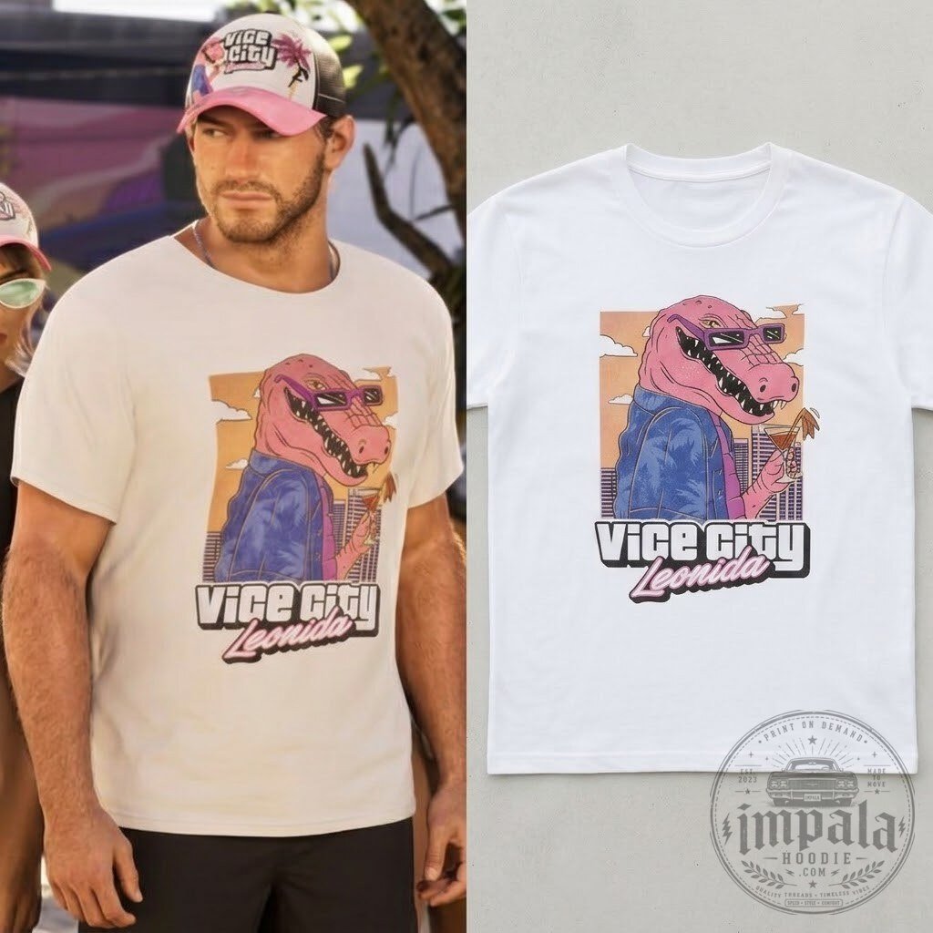 GTA 6 Jason Duval Vice City Leonida Dinosaur Graphic T-Shirt
