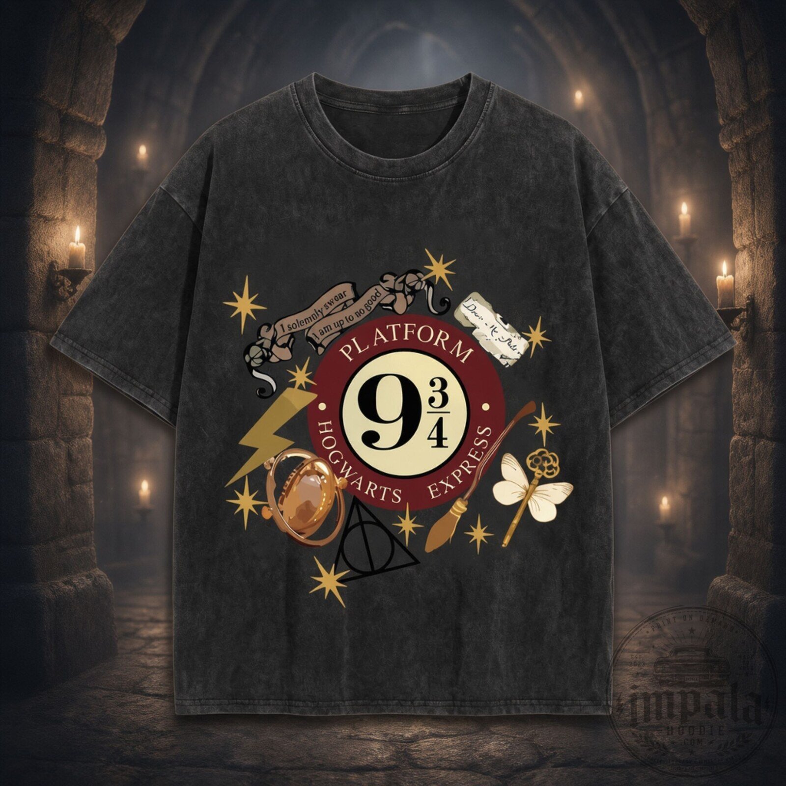 Harry Potter Hogwarts Wizarding School Platform 9¾ Graphic T-Shirt