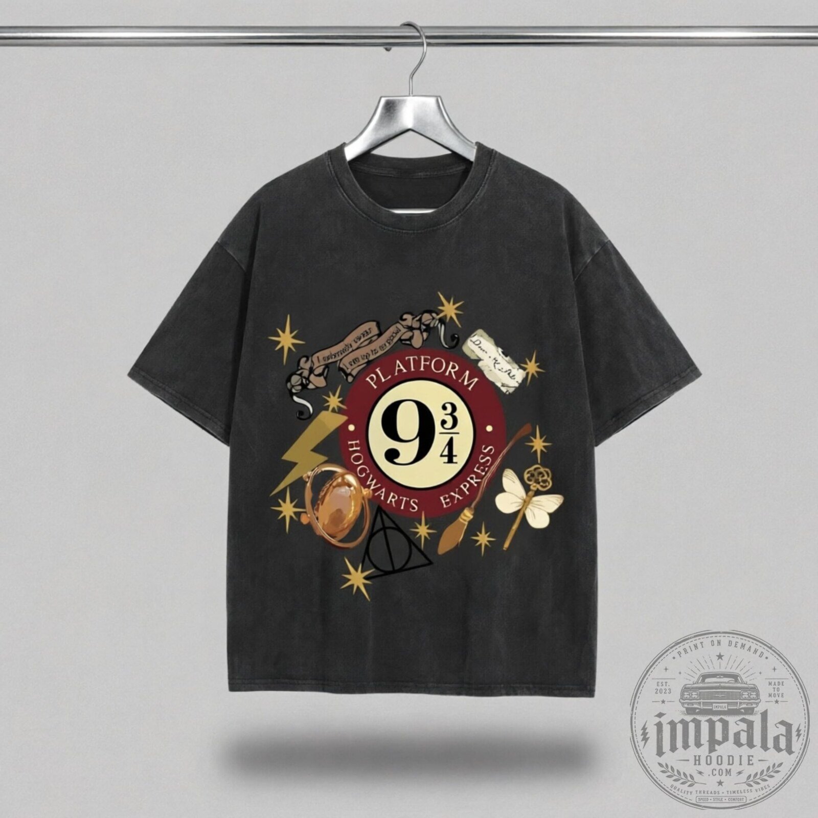 Harry Potter Hogwarts Wizarding School Platform 9¾ Graphic T-Shirt 8 Harry Potter Hogwarts Wizarding School Platform 9¾ Graphic T-Shirt