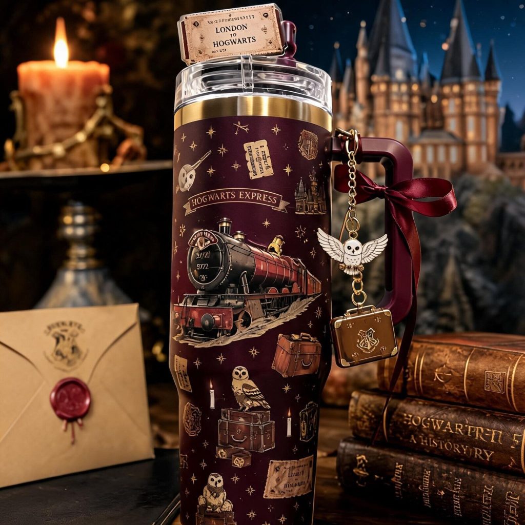 Harry Potter Hogwarts Express Tumbler With Hedwig Charm Tumbler Harry Potter Hogwarts Express Tumbler With Hedwig Charm Tumbler