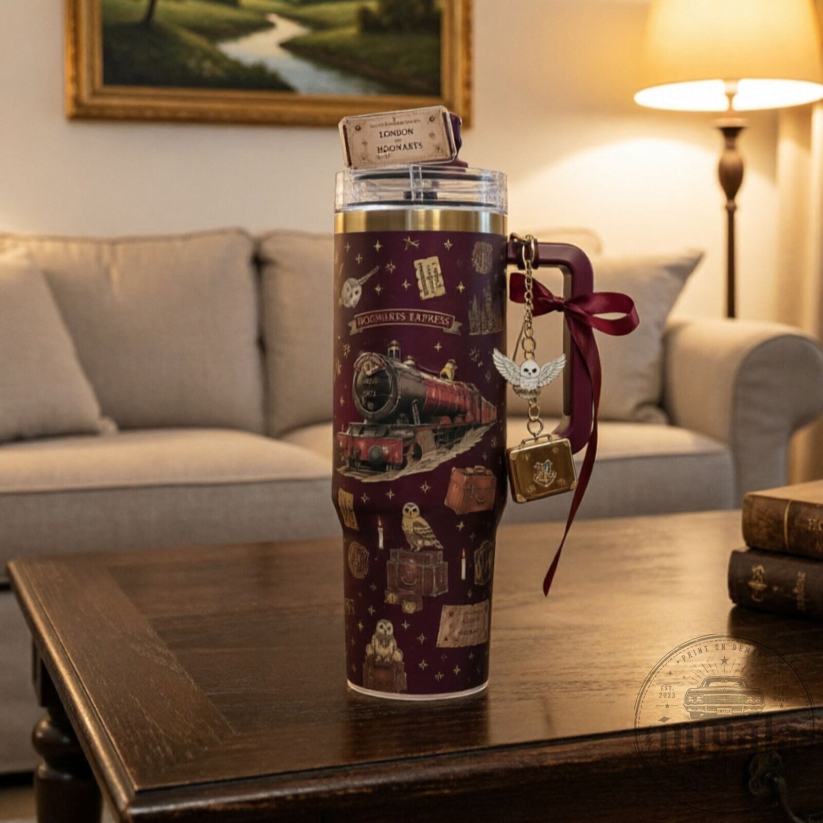 Harry Potter Hogwarts Express Tumbler With Hedwig Charm Tumbler 8 Harry Potter Hogwarts Express Tumbler With Hedwig Charm Tumbler