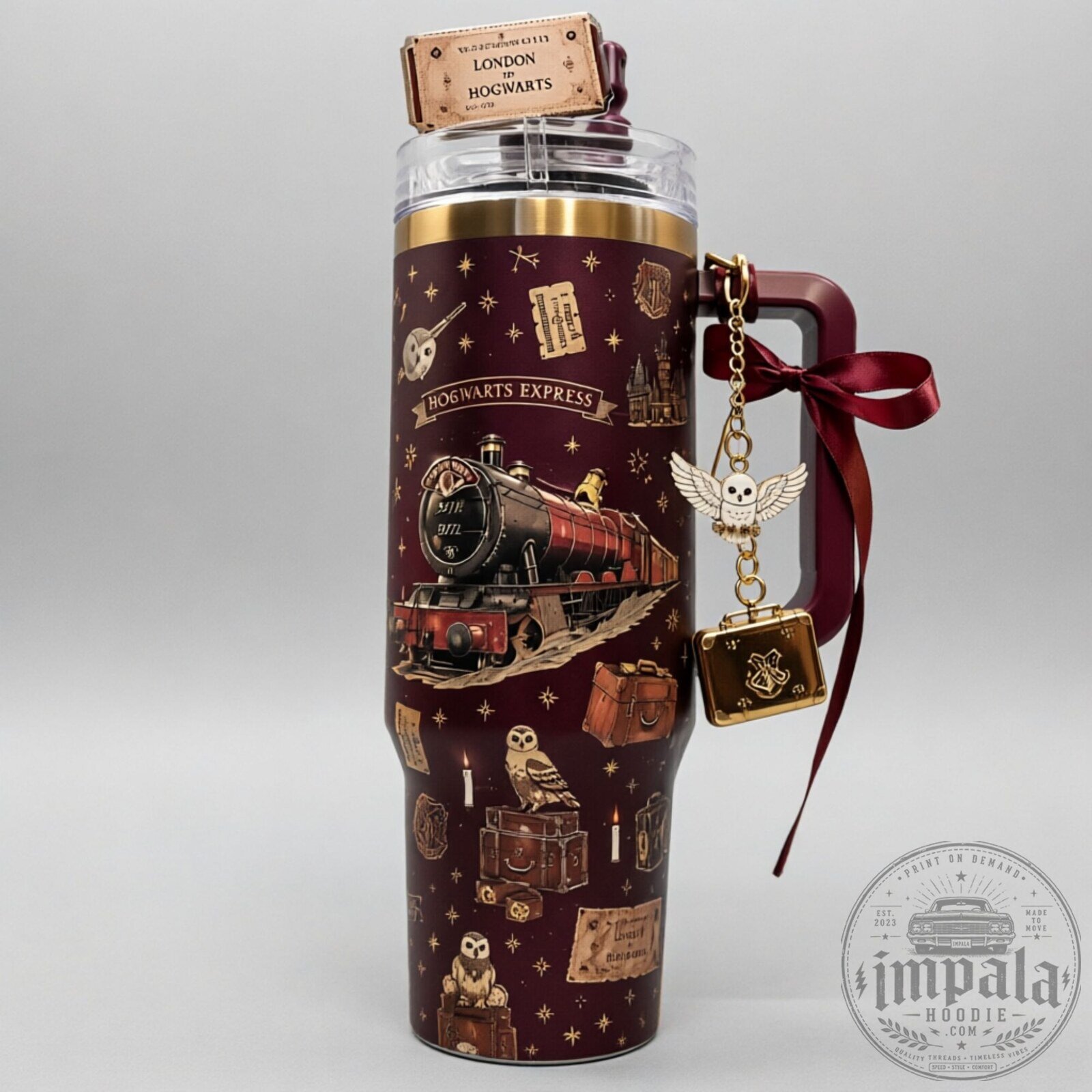 Harry Potter Hogwarts Express Tumbler With Hedwig Charm Tumbler 9 Harry Potter Hogwarts Express Tumbler With Hedwig Charm Tumbler
