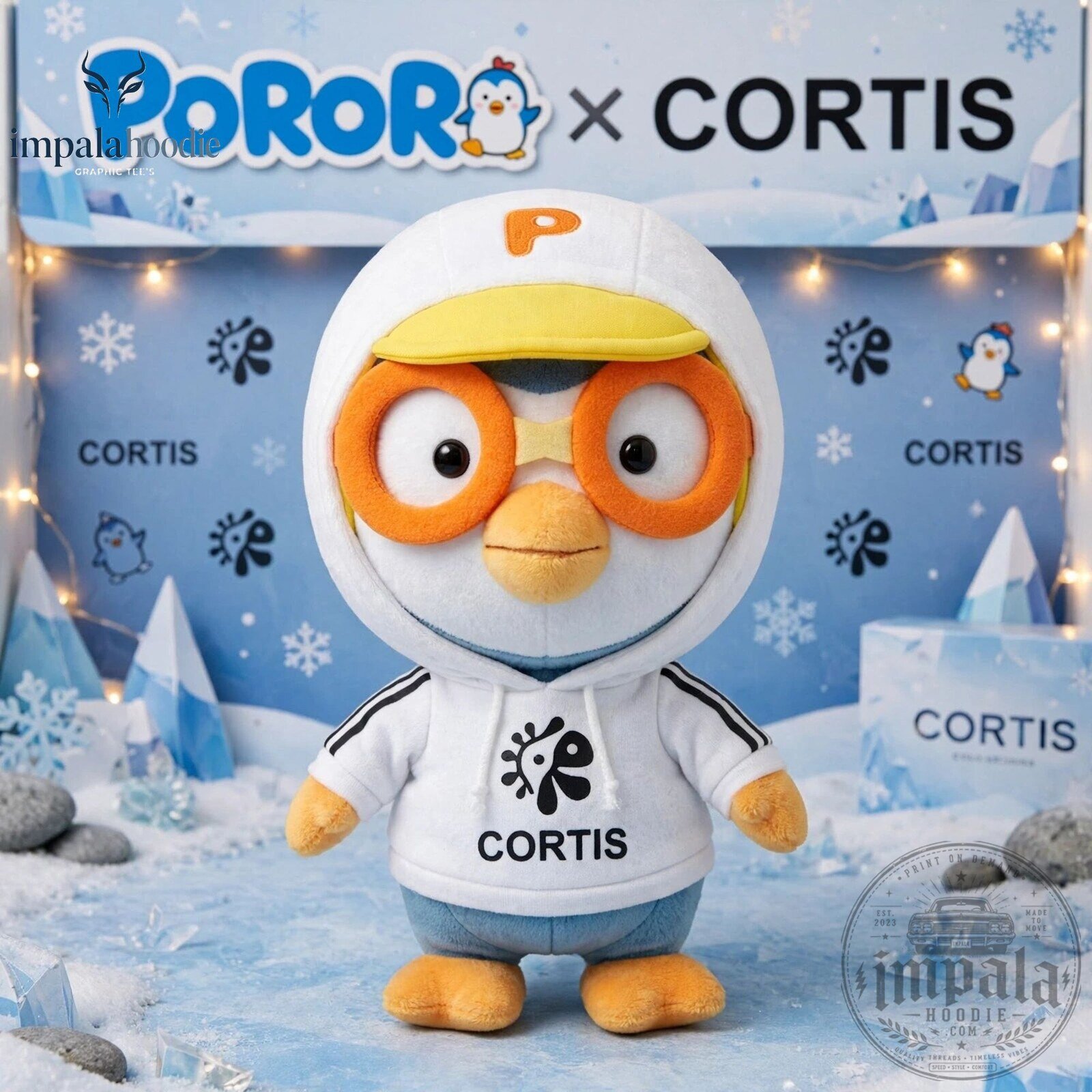 CORTIS x Pororo Penguin Wearing Jacket Plush Toy