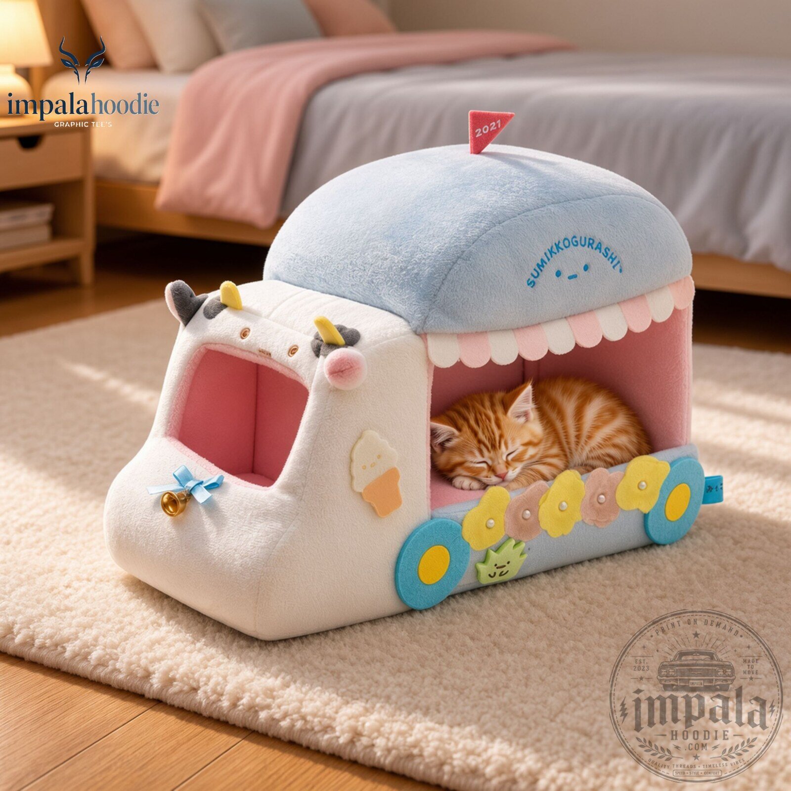 Cute Cow Ice Cream Truck Pet Bed 8 Cute Cow Ice Cream Truck Pet Bed