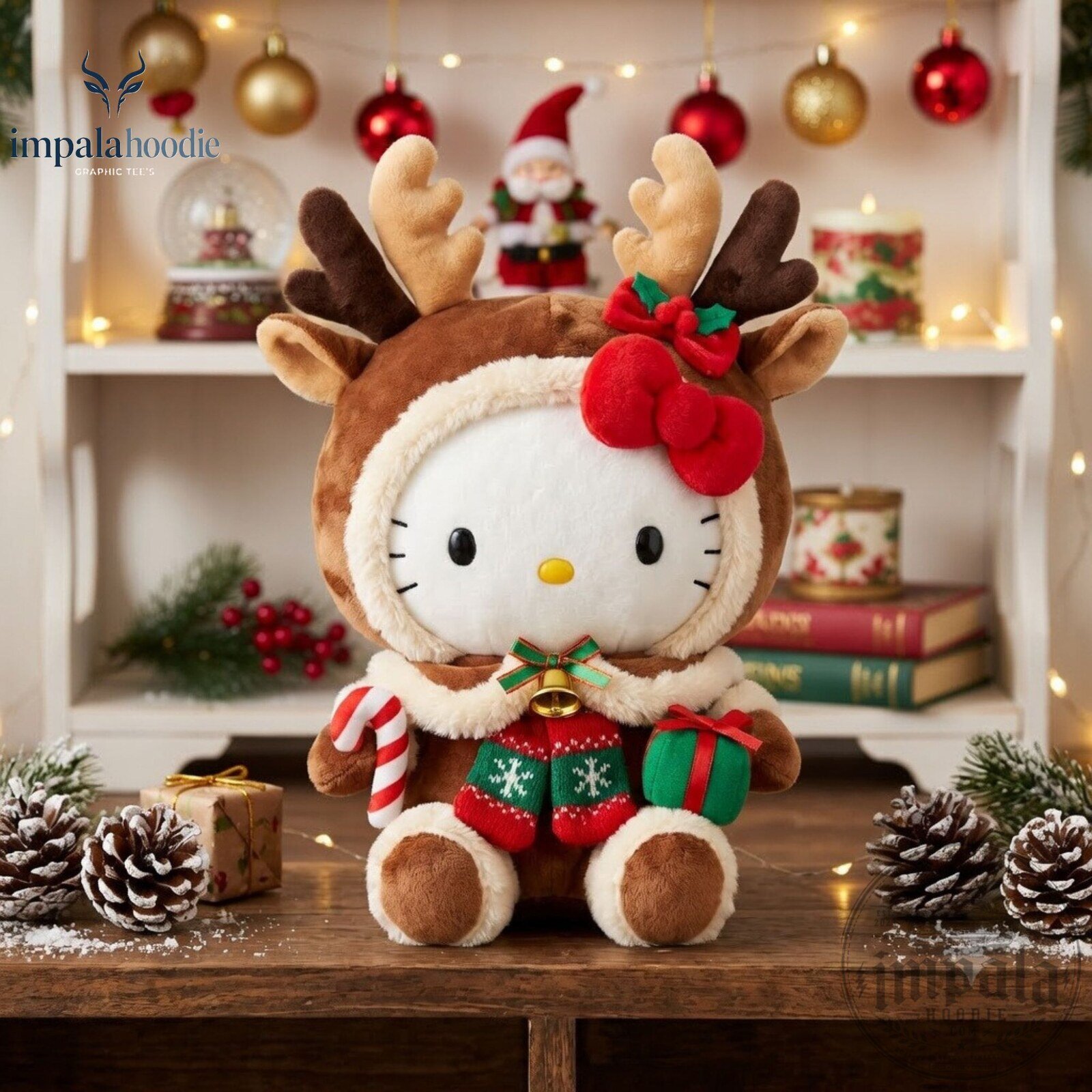 Hello Kitty x Christmas Reindeer Plush Toy