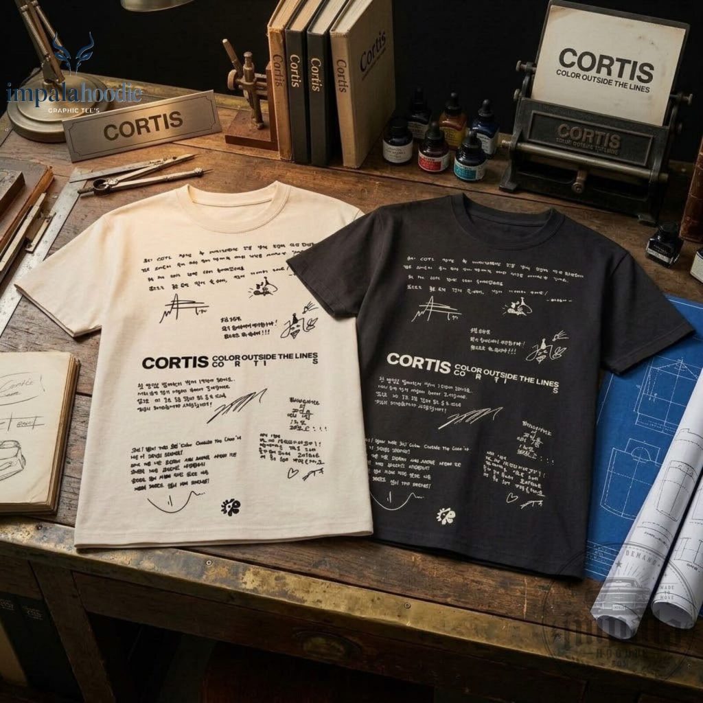 "Celebrate Style: CORTIS Shirts, Jackets & Wizard Magic Crocs Unveiled" 16 CORTIS Color Outside The Lines 1st Anniversary Handwritten Signature T-Shirt