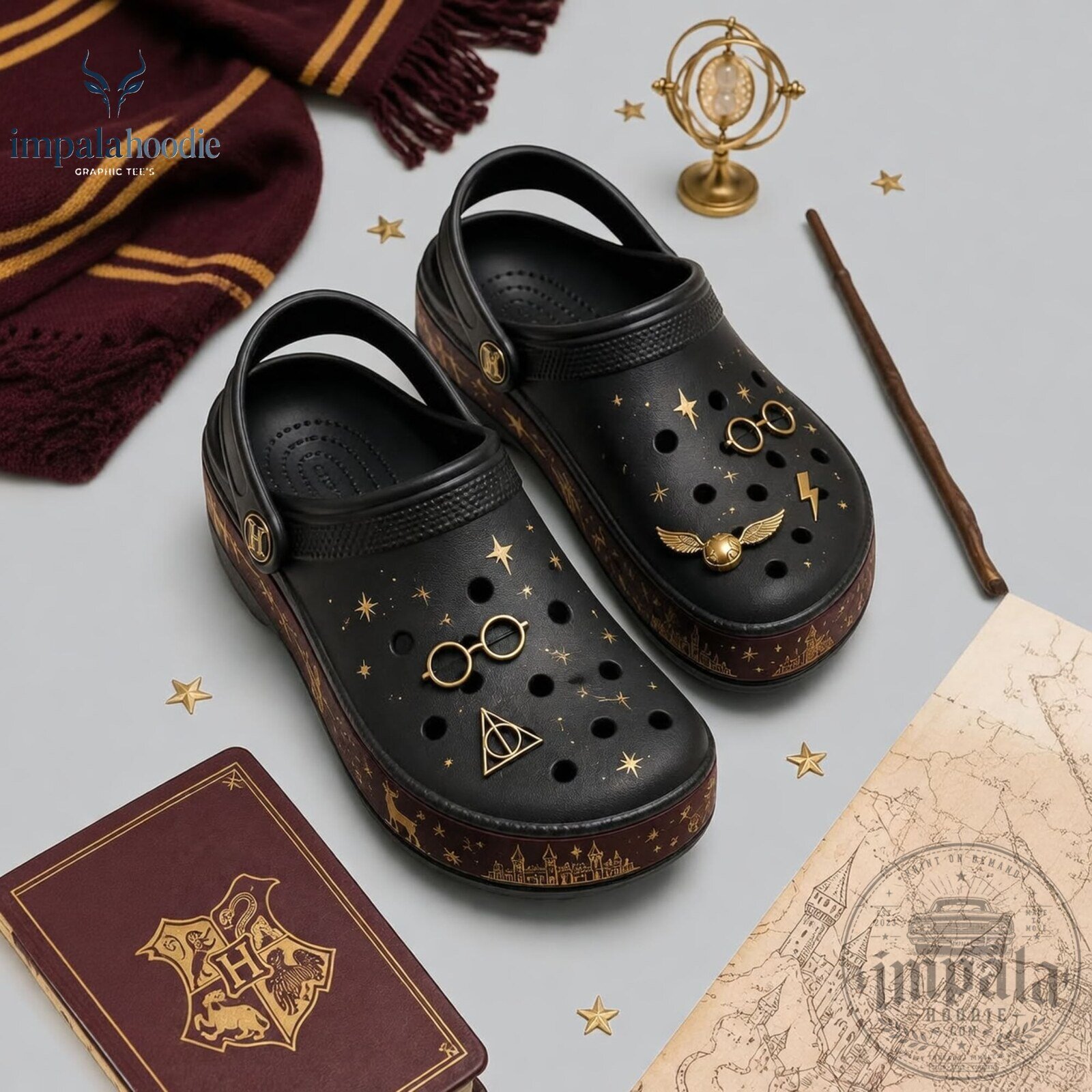 Harry Potter Inspired Wizard Magic Crocs With Charm 9 Harry Potter Inspired Wizard Magic Crocs With Charm