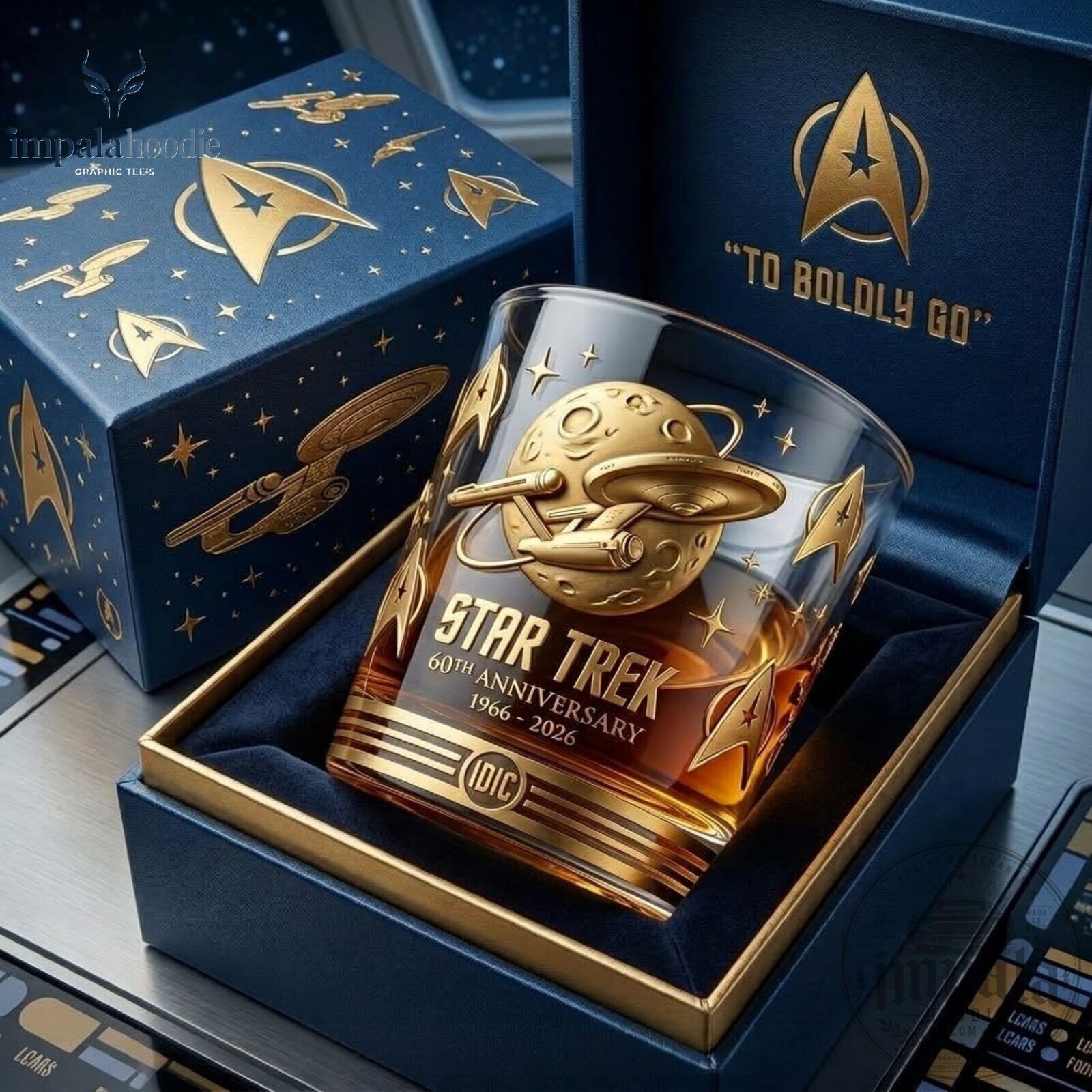 Star Trek 60th Anniversary Whiskey Glass