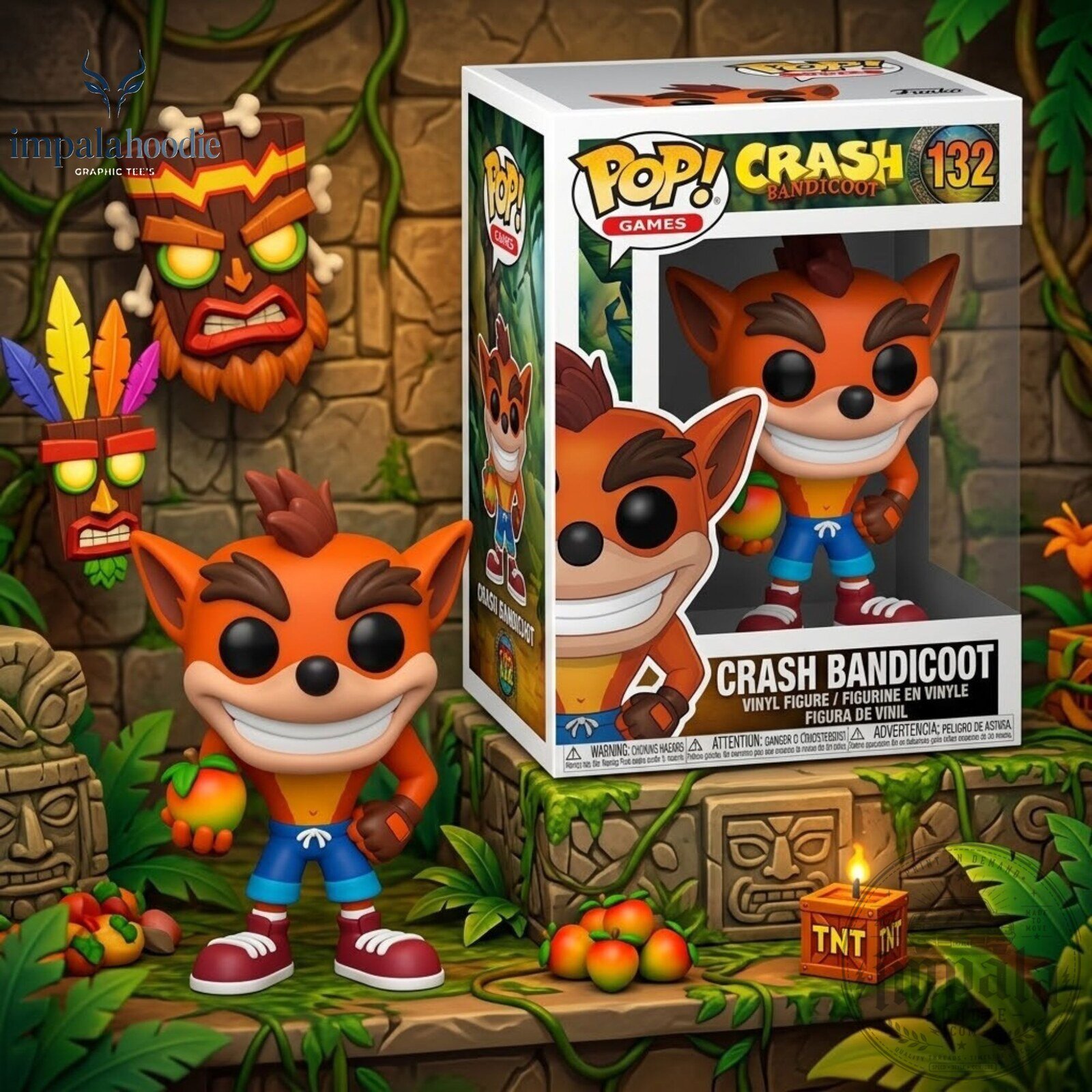 "Top Graphic Tees and Collectibles: BTS, Harry Styles, Crash Bandicoot" 3 Crash Bandicoot Funko Pop Video Game Collectible Figure