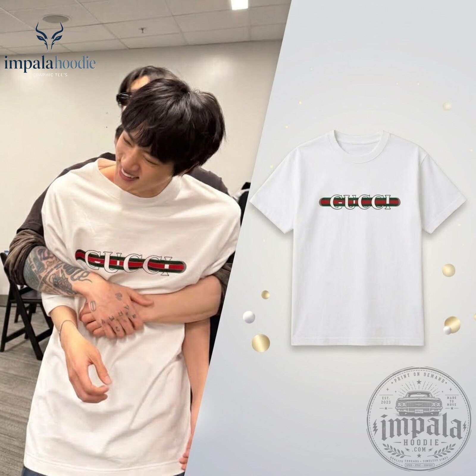 BTS Jin Gucci White T-Shirt