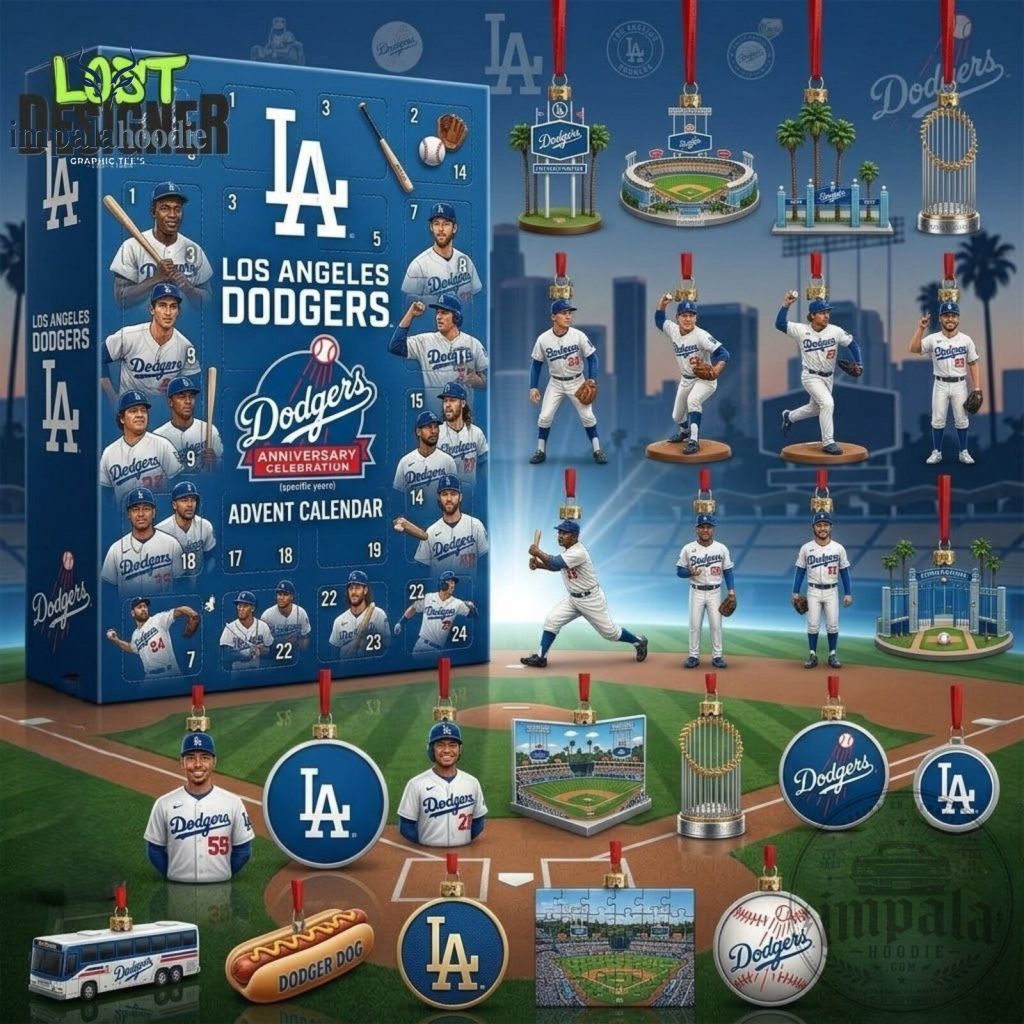 MLB Los Angeles Dodgers Collectible Ornaments Advent Calendar MLB Los Angeles Dodgers Collectible Ornaments Advent Calendar