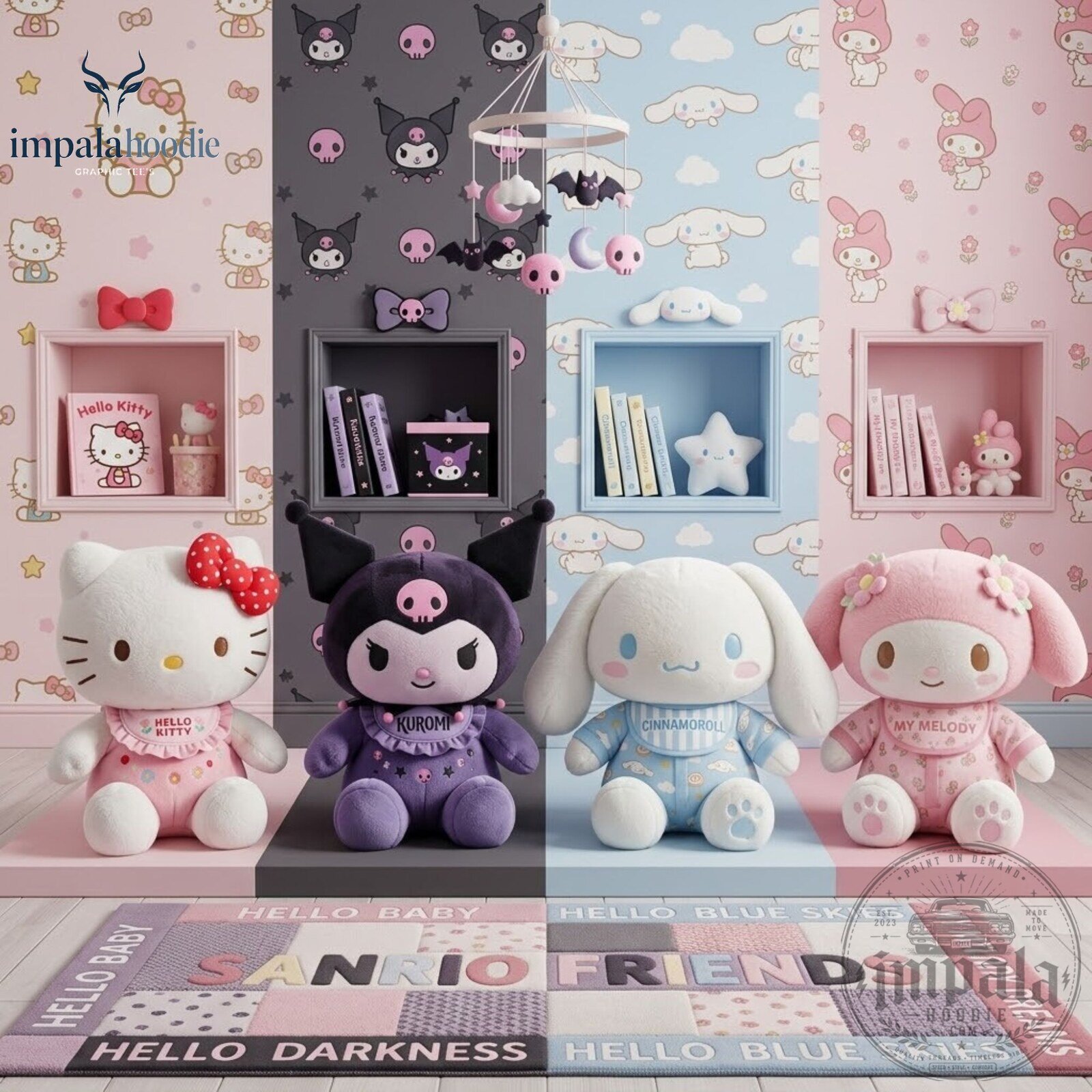 "Top Graphic Tees and Collectibles: BTS, Harry Styles, Crash Bandicoot" 8 Baby Sanrio Collection Hello Kitty Kuromi Cinnamoroll My Melody Plush Toy
