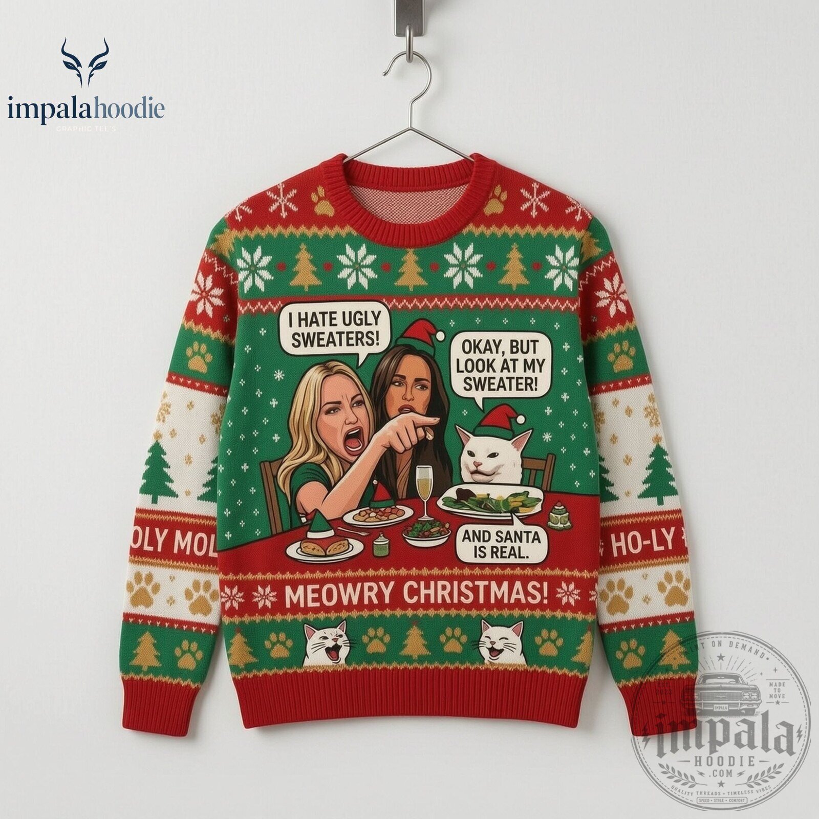 Cat Meme Funny Christmas Ugly Sweater 10 Cat Meme Funny Christmas Ugly Sweater