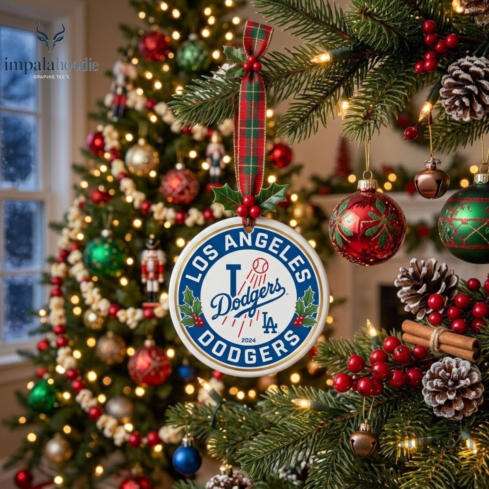 Los Angeles Dodgers Christmas Ornament
