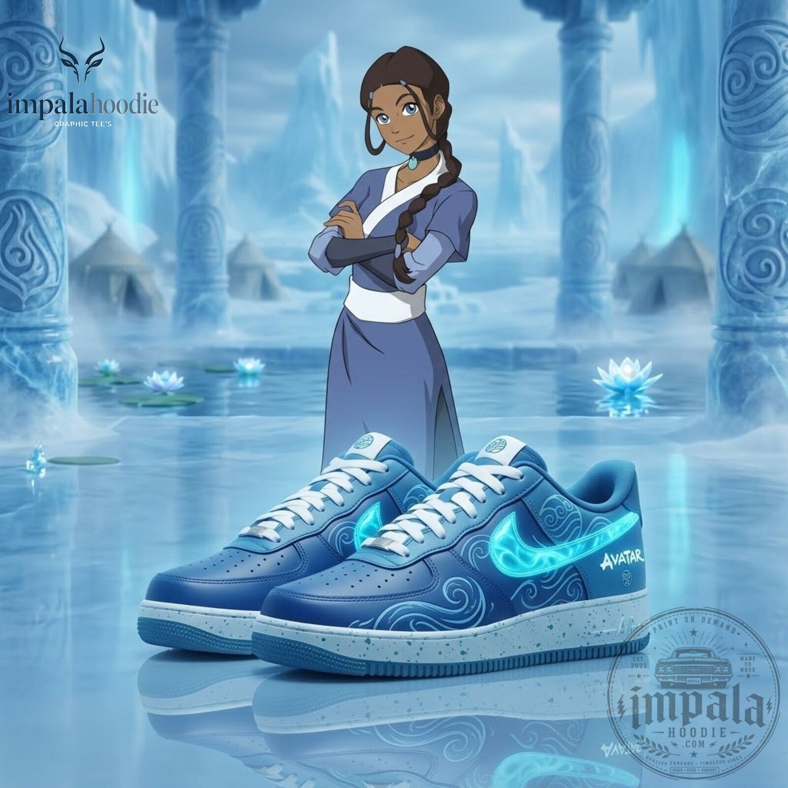 Avatar The Last Airbender Katara Inspired Sneakers