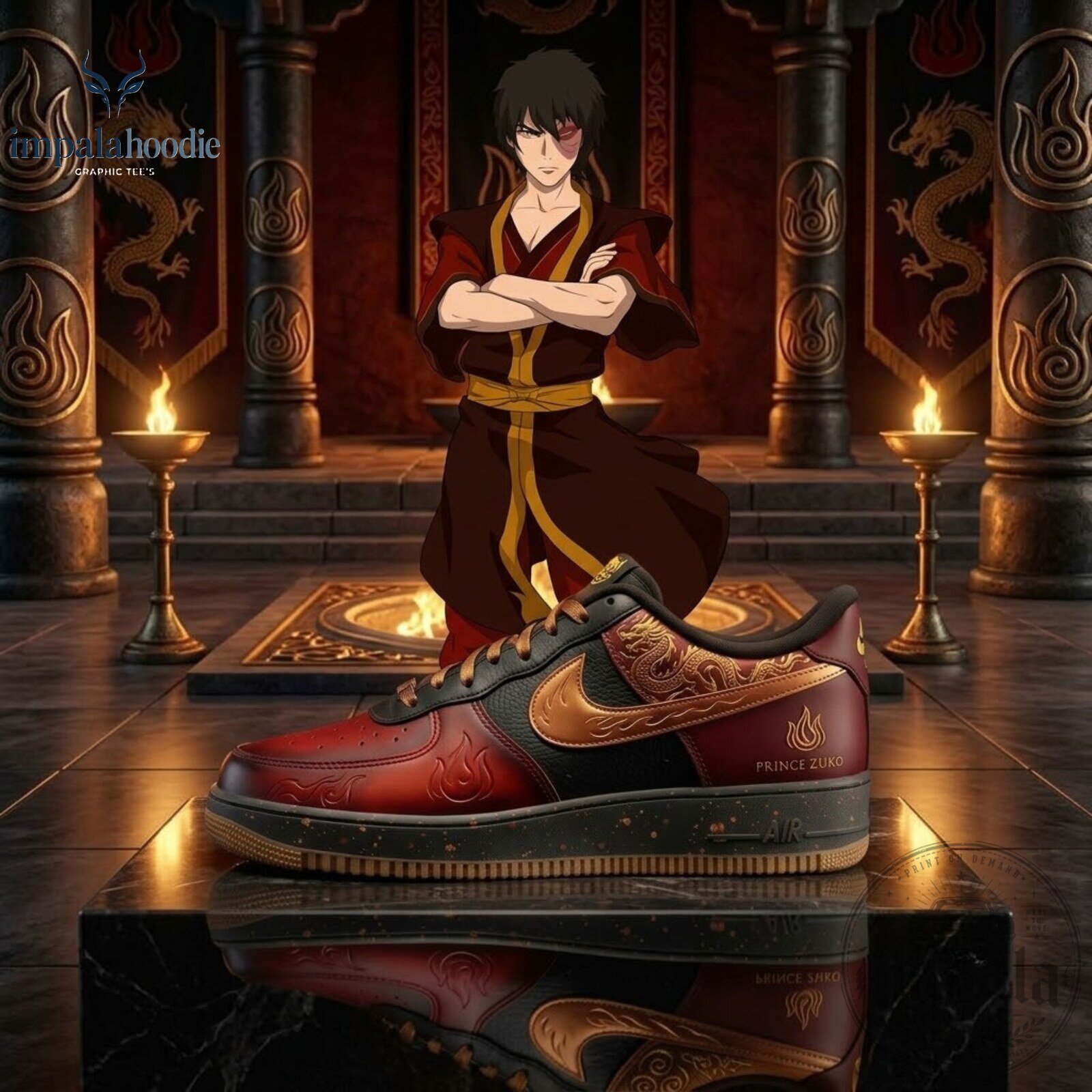 Avatar The Last Airbender Zuko Inspired Sneakers