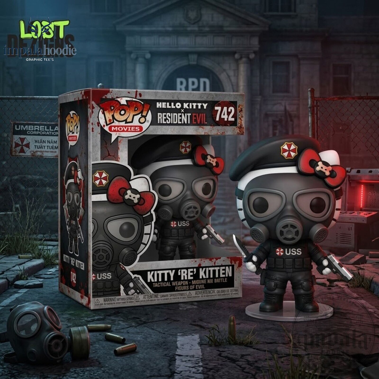 Hello Kitty x Resident Evil Kitty 'RE' Kitten Funko Pop Collectible Figure