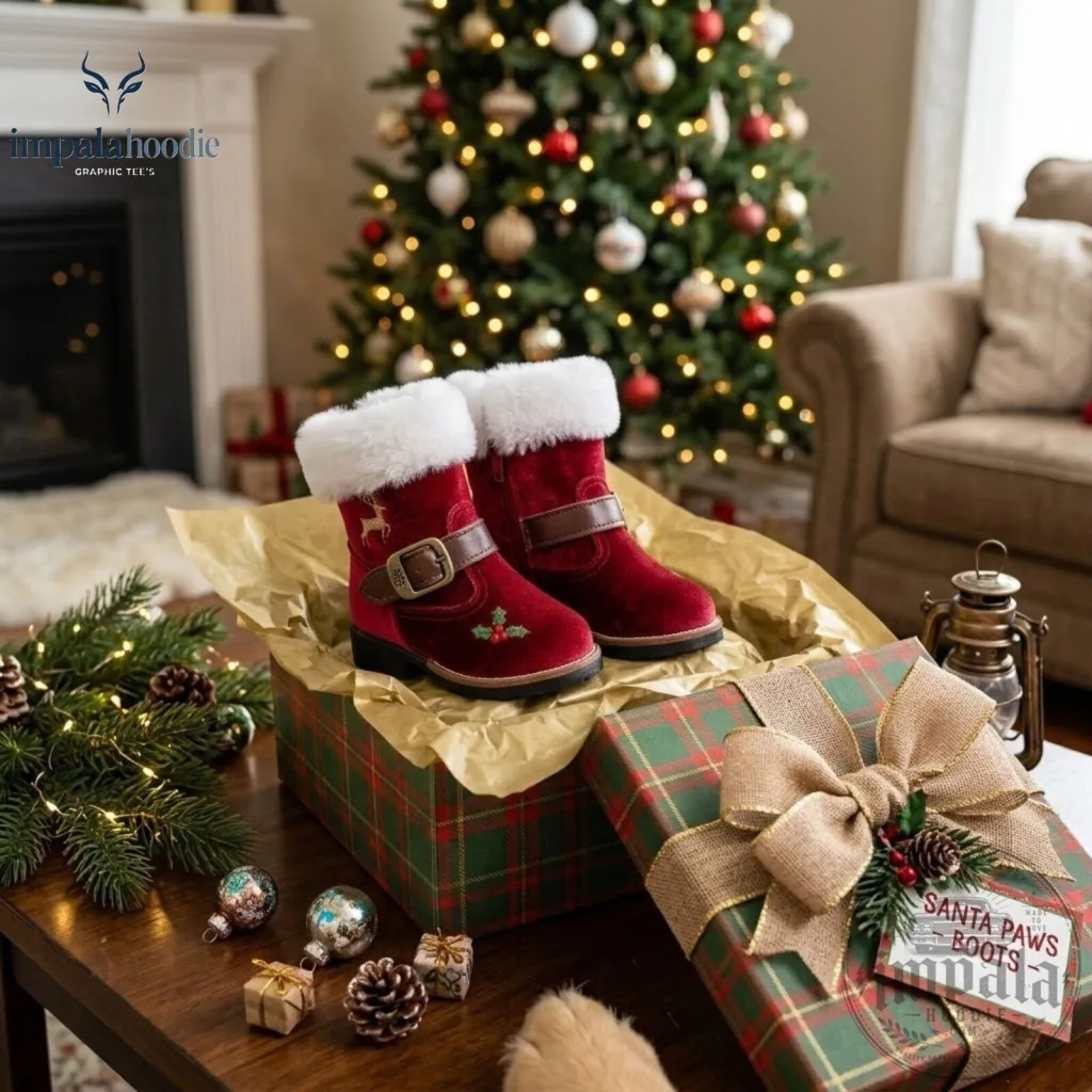 Cozy Christmas Santa Paws Pet Boots Cozy Christmas Santa Paws Pet Boots