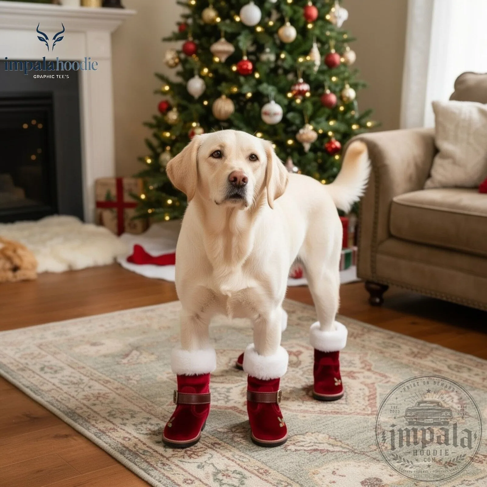Cozy Christmas Santa Paws Pet Boots 10 Cozy Christmas Santa Paws Pet Boots