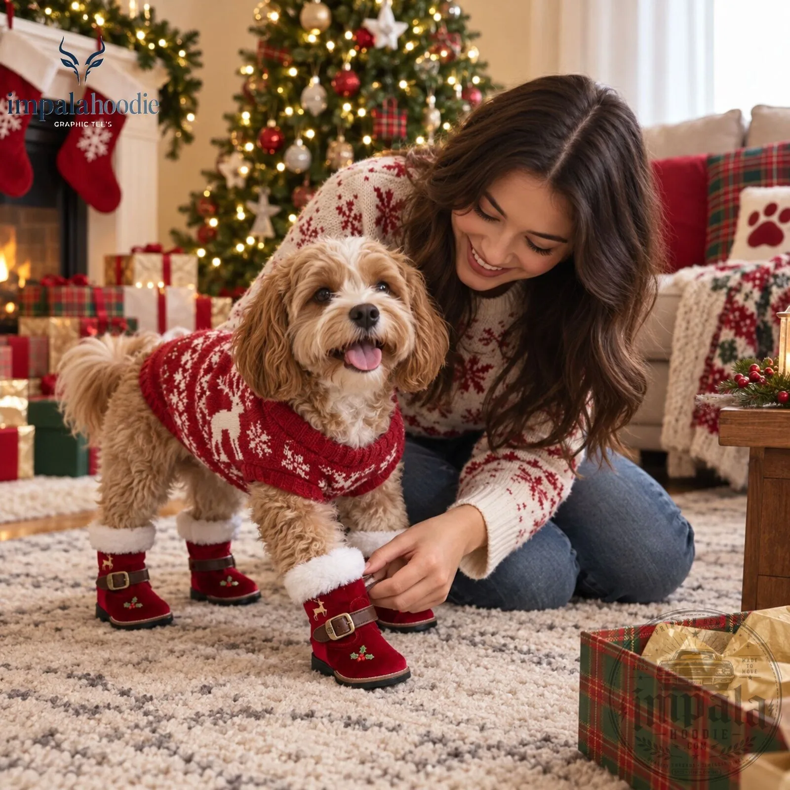Cozy Christmas Santa Paws Pet Boots 11 Cozy Christmas Santa Paws Pet Boots