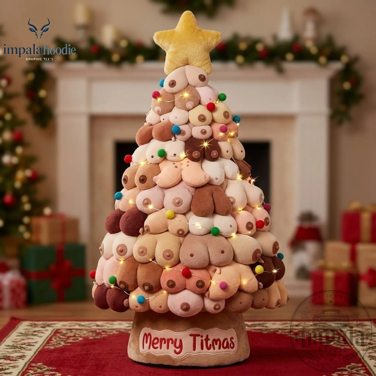 Merry Titmas Naughty Christmas Tree Plush Toy