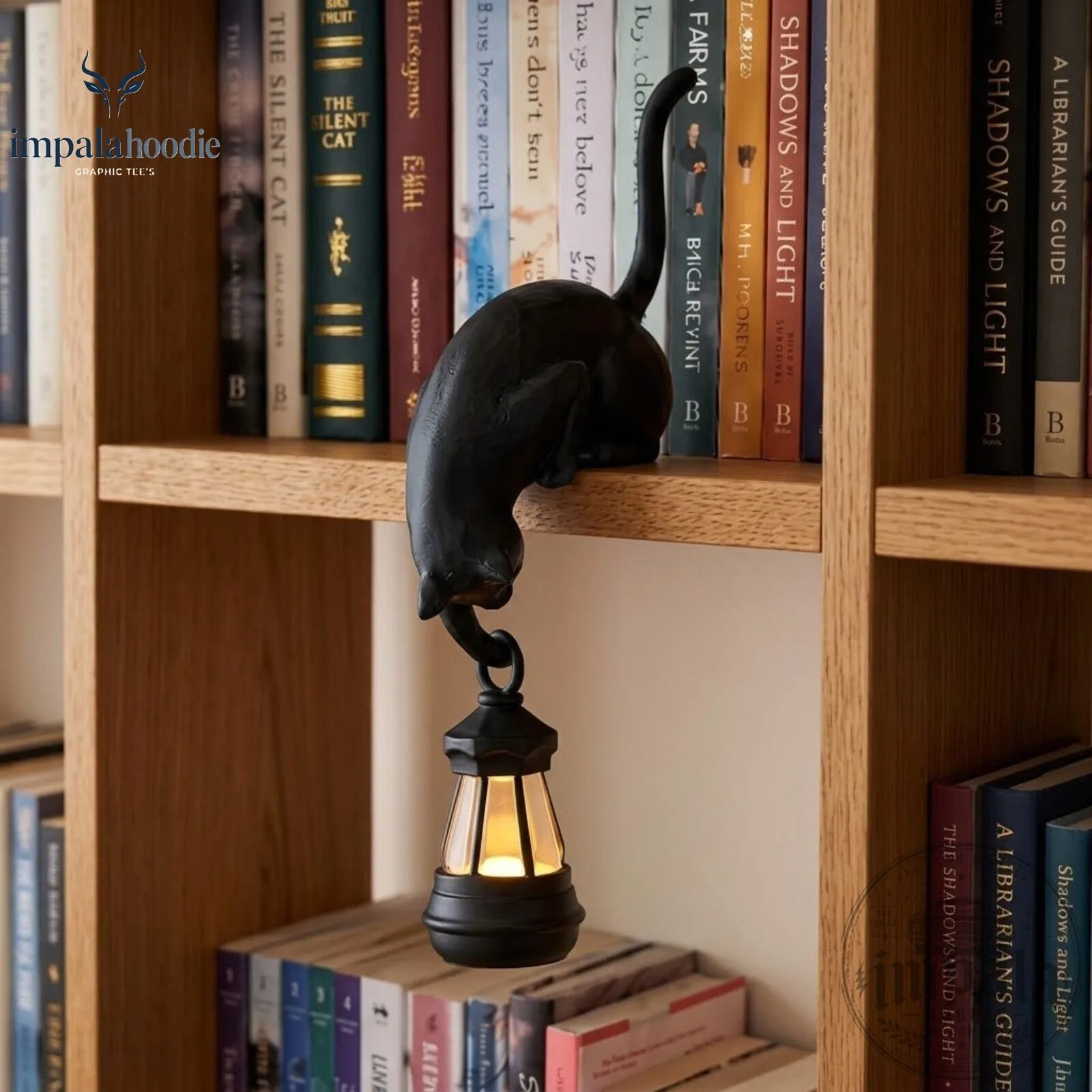 Hanging Cat Bookshelf Decor Lantern Lamp 11 Hanging Cat Bookshelf Decor Lantern Lamp