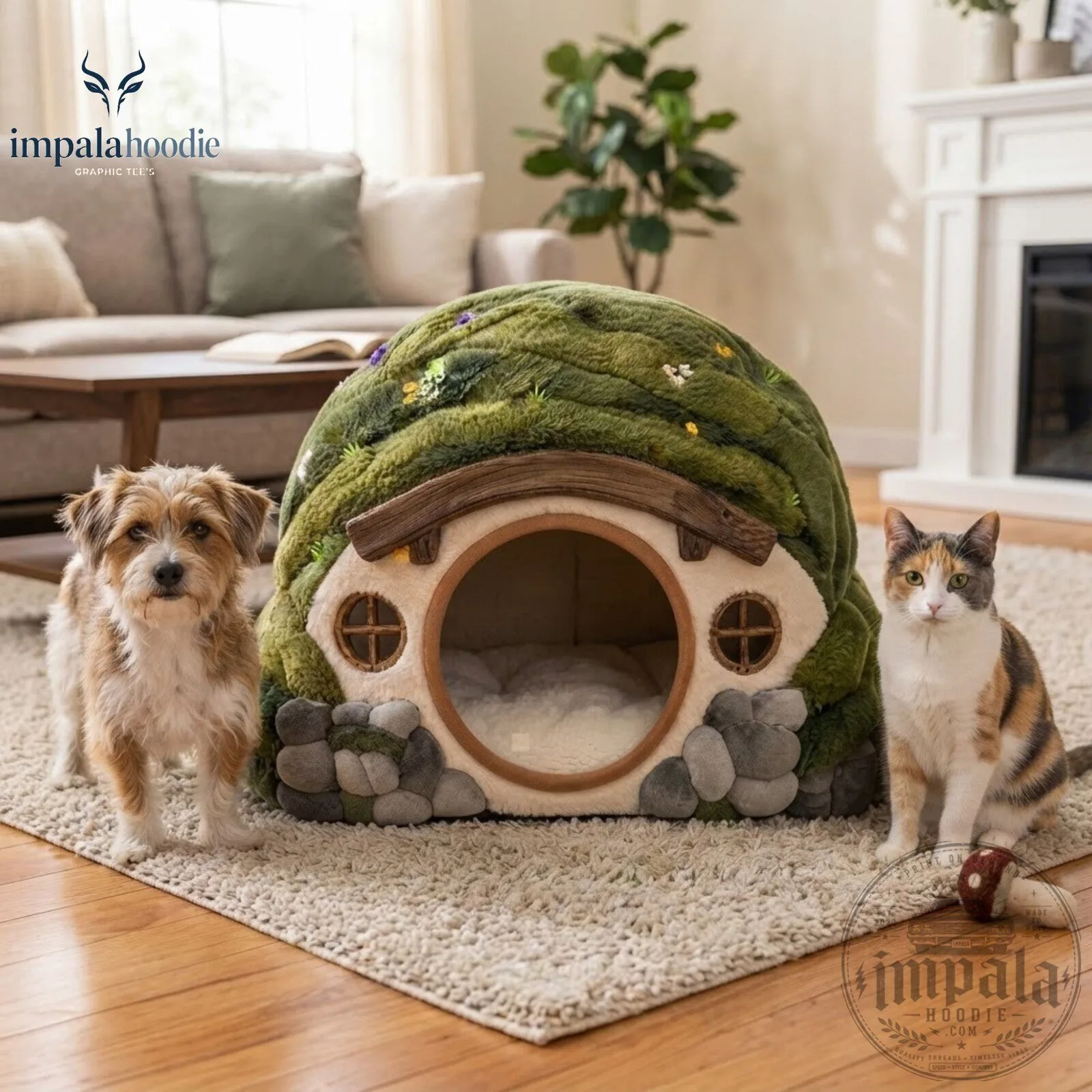 Lord Of The Ring Hobbit House Inspired Cozy Pet Bed For Cat And Dog