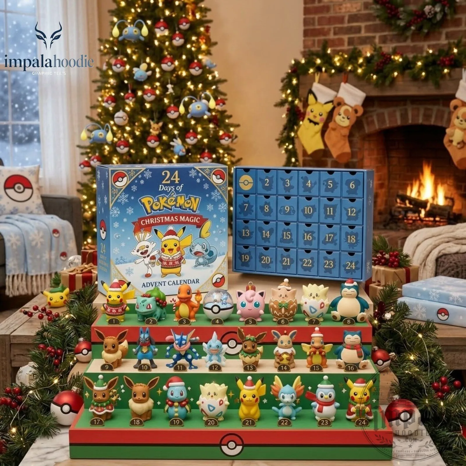 Pokemon x Christmas 24 Days Holiday Countdown Gift Advent Calendar 2026