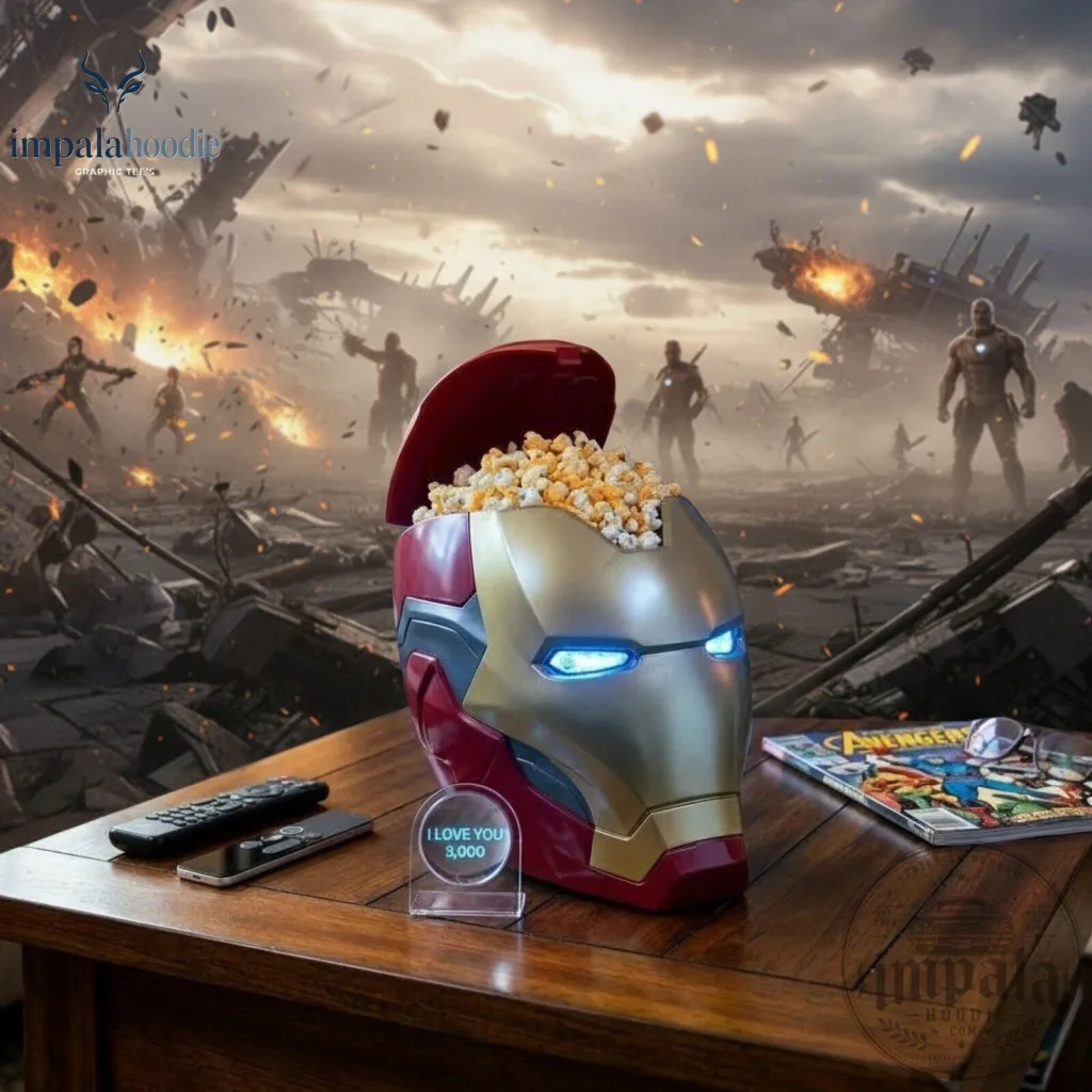 "Marvel Collectibles: Unique Avengers Popcorn Buckets and Funko Figures" 29 Marvel Avengers Iron Man Suit Helmet Popcorn Bucket With LED Light