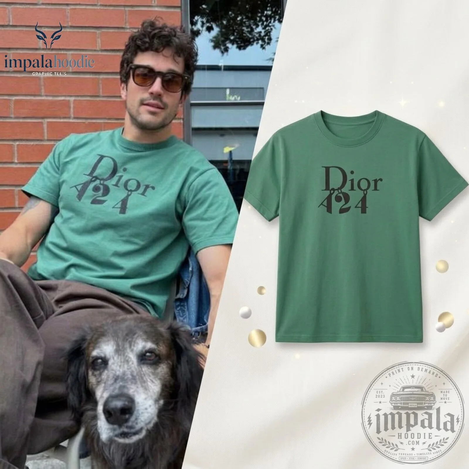 Paul Anthony Kelly Dior A24 Green T-Shirt
