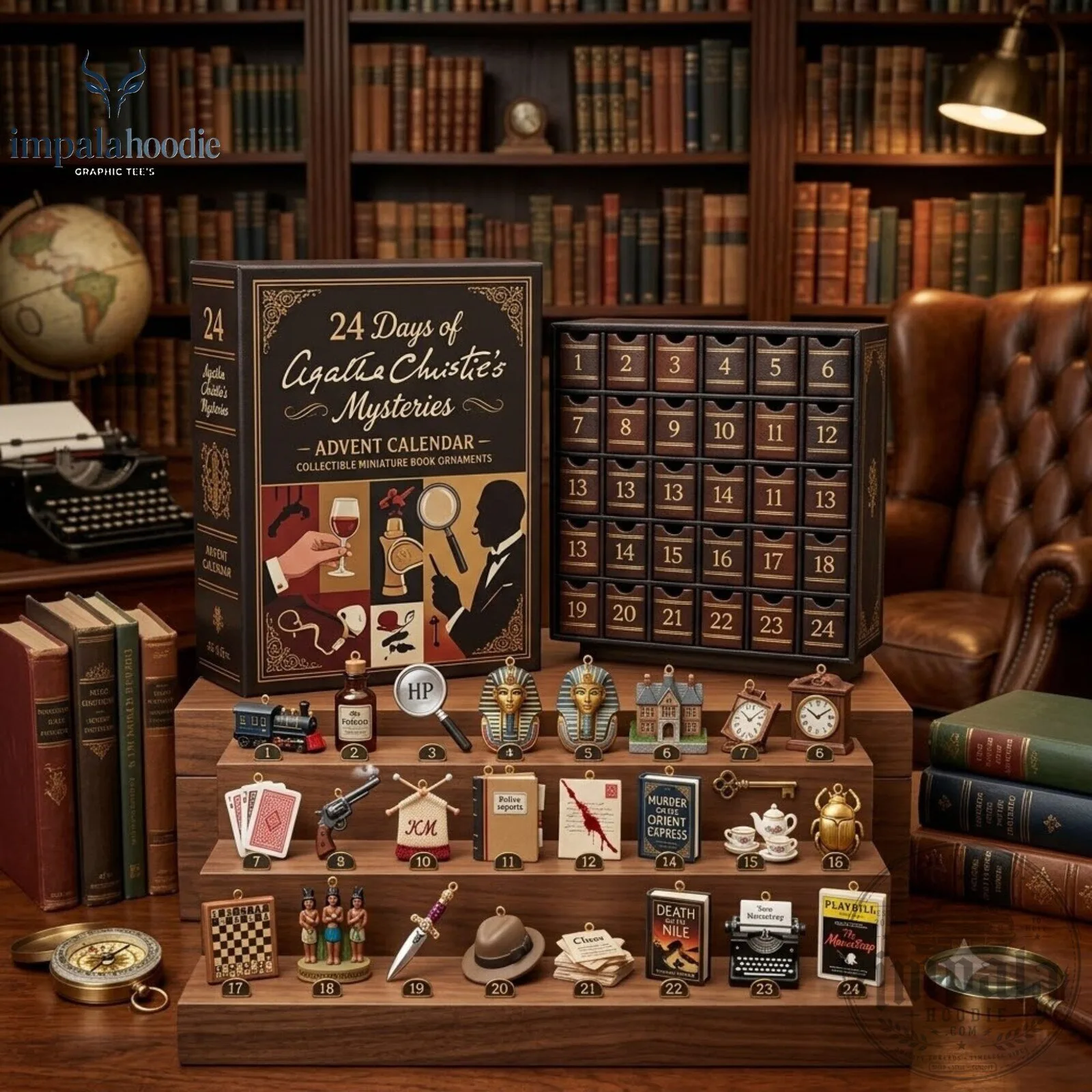 Agatha Christie 24 Days Of Mystery Novel Miniature Book Ornaments Advent Calendar 2026
