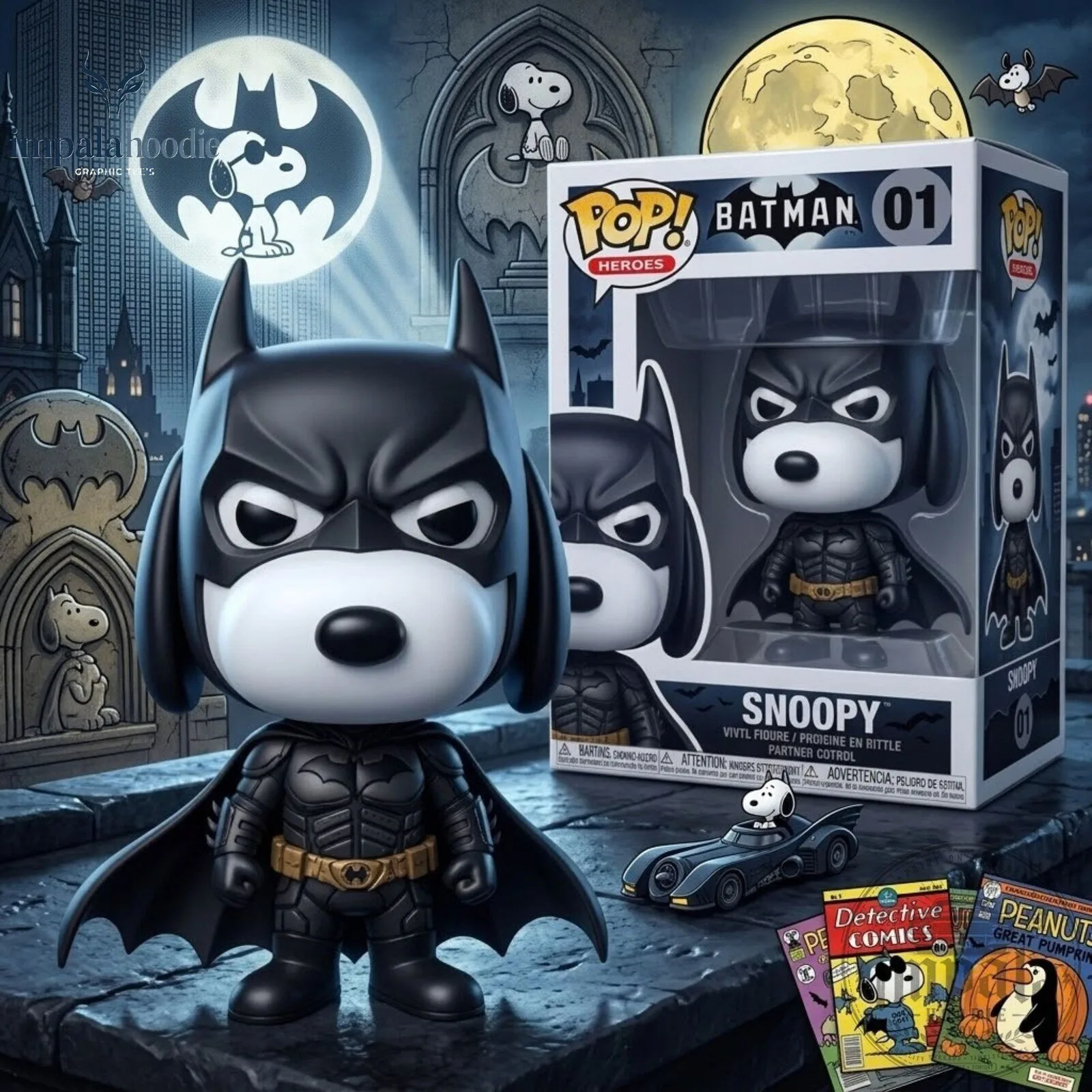Peanuts Snoopy x Batman Funko Pop Collectible Figure 4 Peanuts Snoopy x Batman Funko Pop Collectible Figure