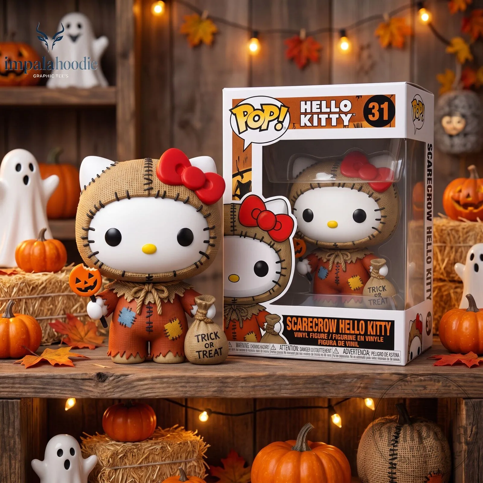 Scarecrow Hello Kitty Halloween Funko Pop Collectible Figure
