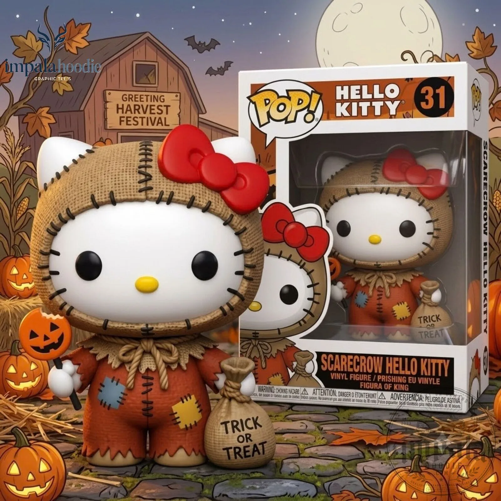 Scarecrow Hello Kitty Halloween Funko Pop Collectible Figure 9 Scarecrow Hello Kitty Halloween Funko Pop Collectible Figure