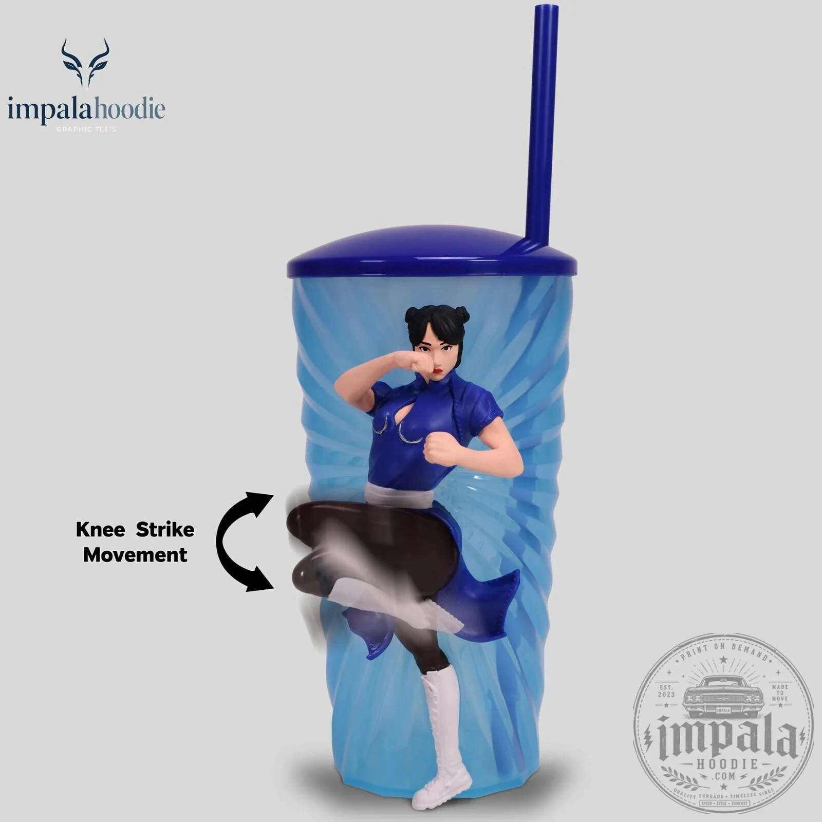 Street Fighter Chun-Li Kickable Knee Strike Action Figure 28oz Tumbler 10 Street Fighter Chun-Li Kickable Knee Strike Action Figure Tumbler