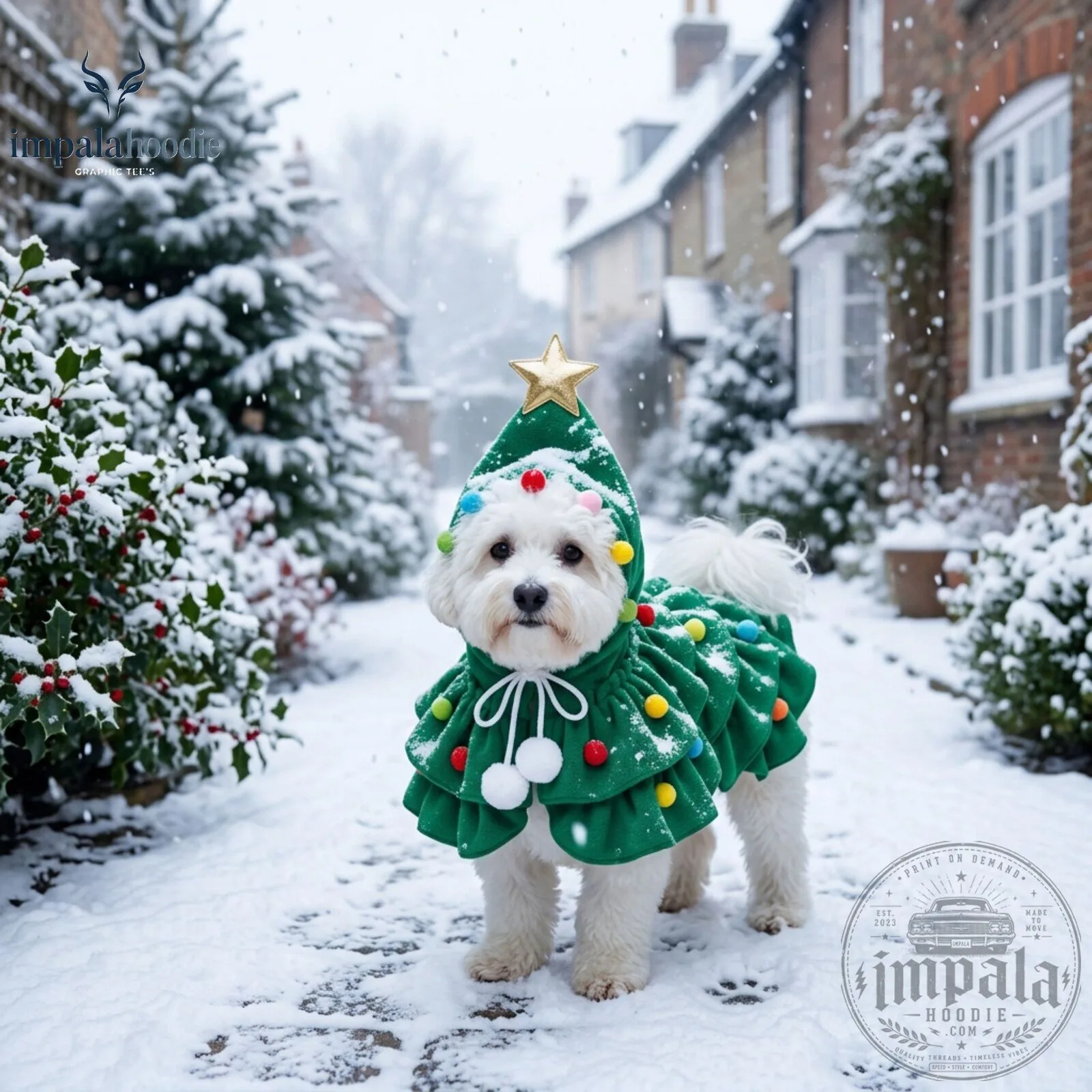 Christmas Tree Festive Pet Costume For Cat & Dog 10 Christmas Tree Festive Pet Costume For Cat & Dog