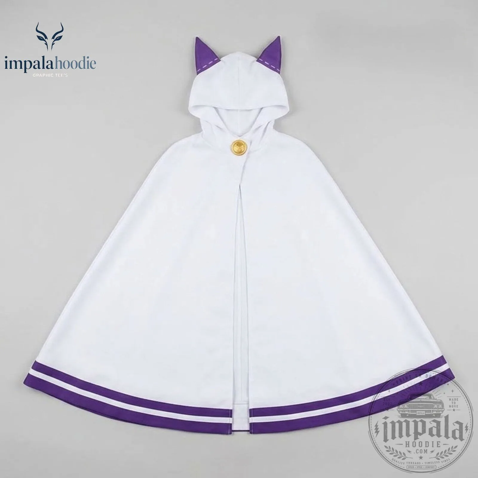 Re Zero Emilia Cat Ear White Hooded Cape 10 Re Zero Emilia Cat Ear White Hooded Cape