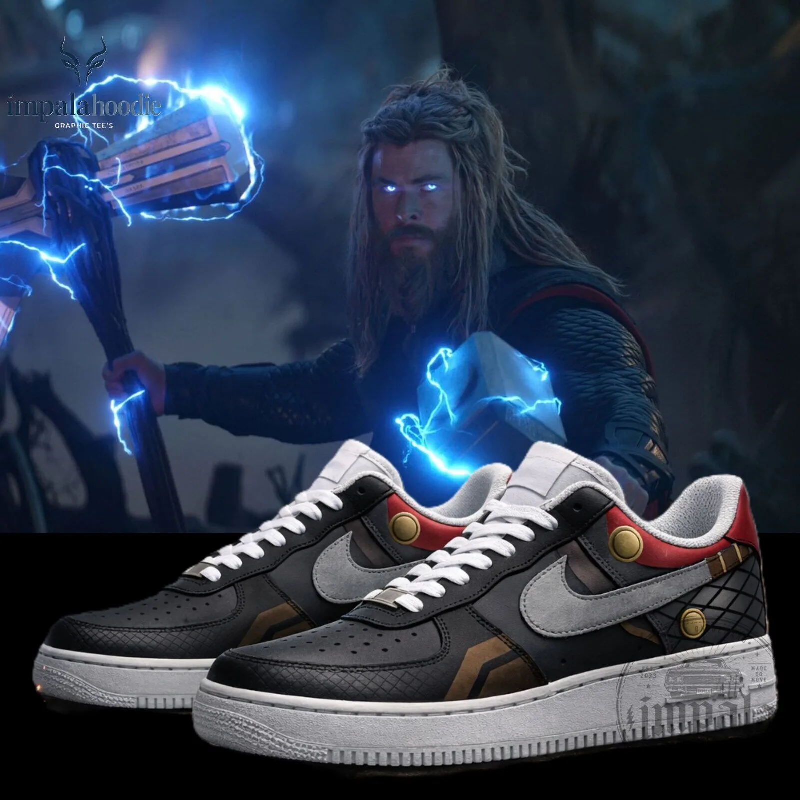 Marvel Avengers Endgame Thor Air Force 1 Sneakers