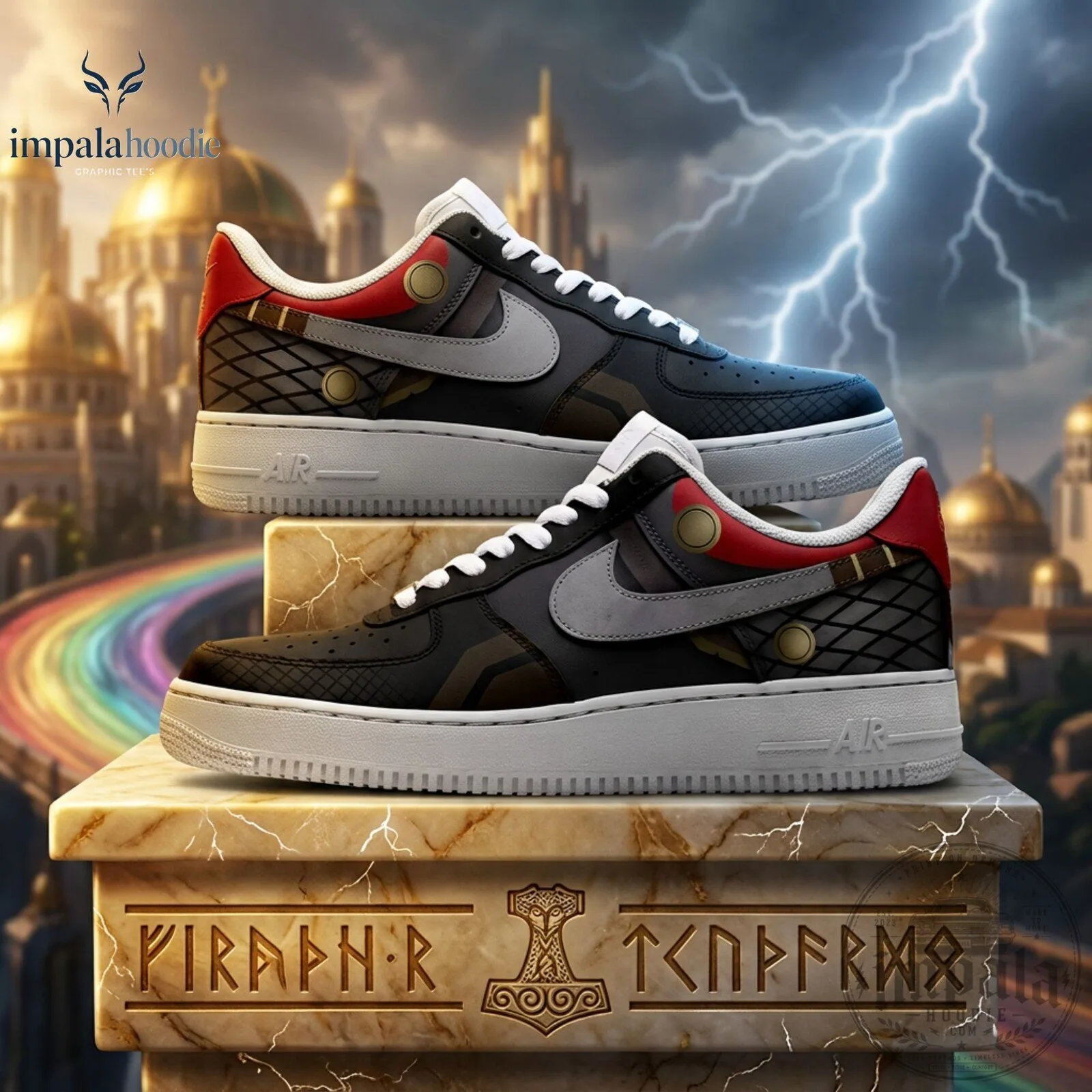 Marvel Avengers Endgame Thor Air Force 1 Sneakers 9 Marvel Avengers Endgame Thor Air Force 1 Sneakers