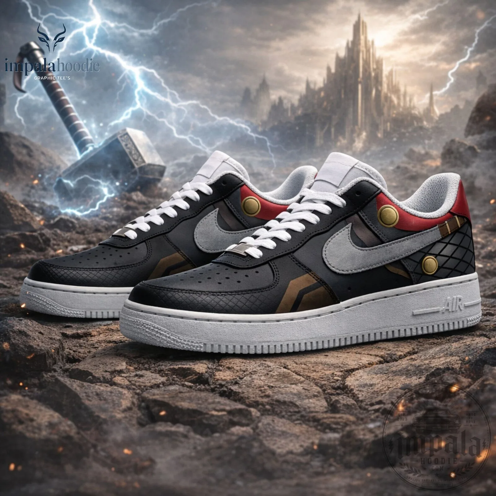 Marvel Avengers Endgame Thor Air Force 1 Sneakers 10 Marvel Avengers Endgame Thor Air Force 1 Sneakers