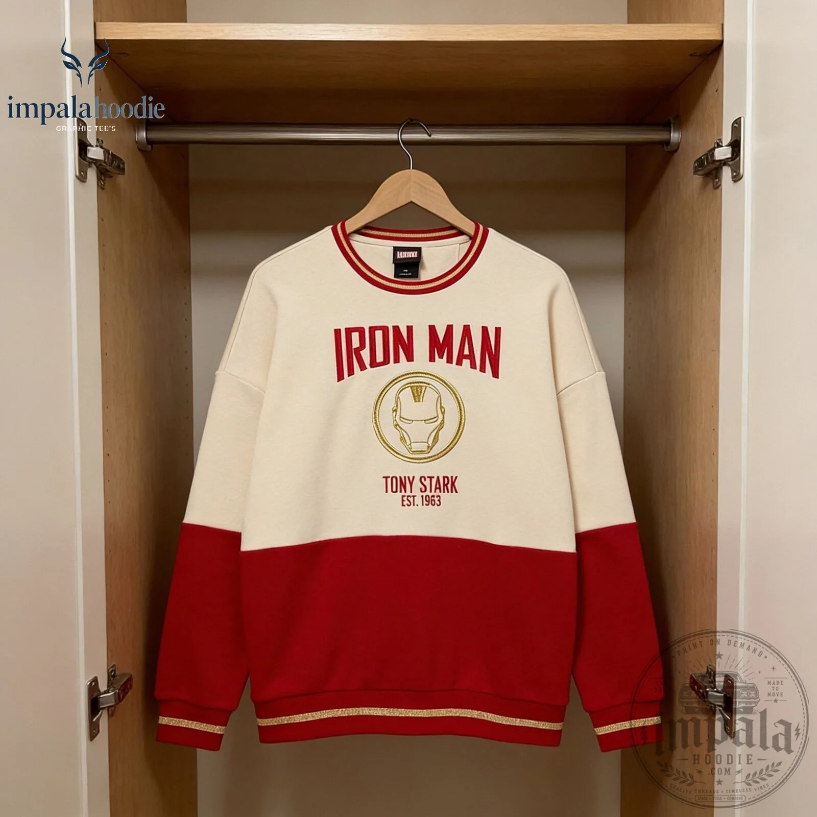 Marvel Iron Man Tony Stark Crewneck Sweatshirt 8 Marvel Iron Man Tony Stark Crewneck Sweatshirt