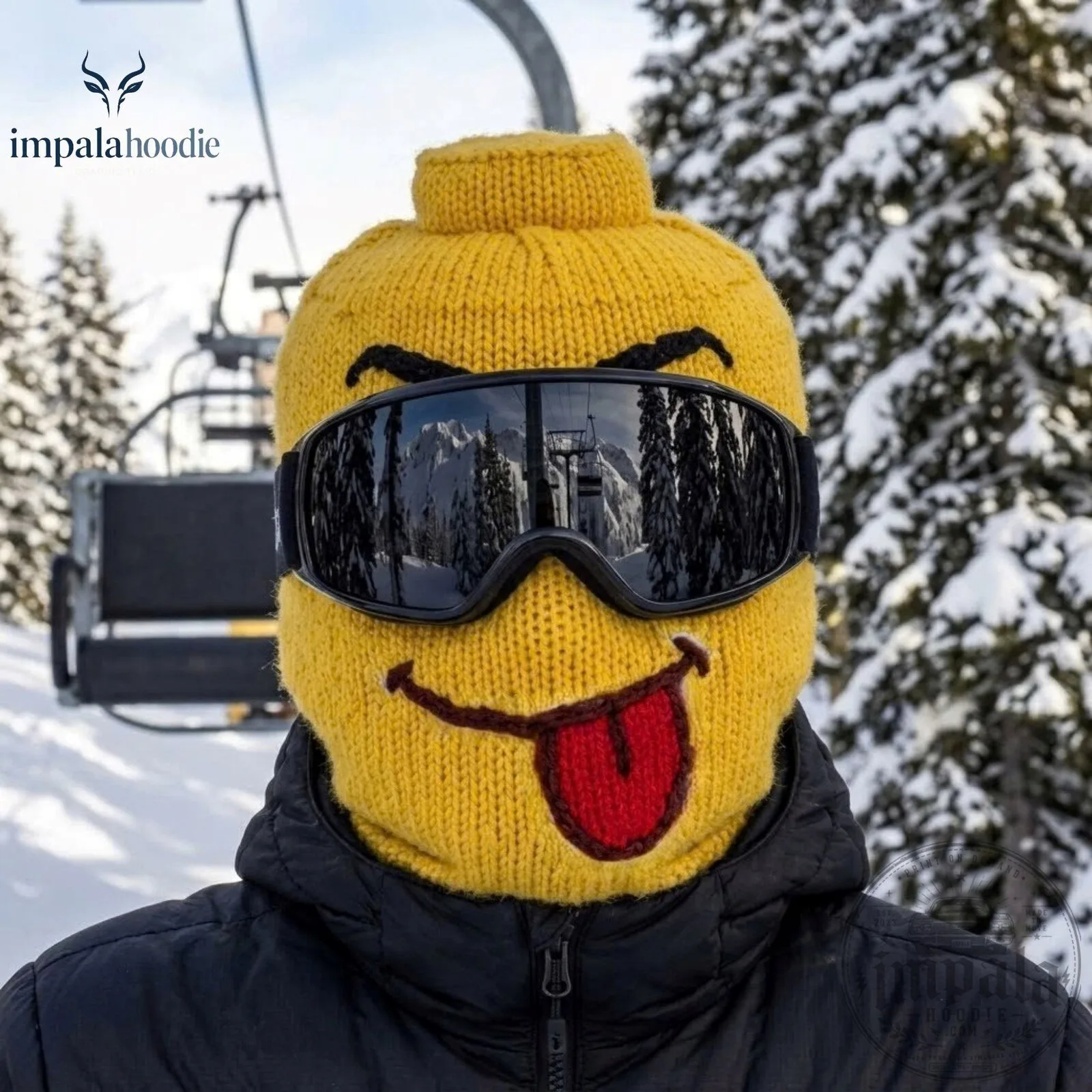 Lego Head Yellow Ski Mask With Tongue Face Balaclava 3 Lego Head Yellow Ski Mask With Tongue Face Balaclava