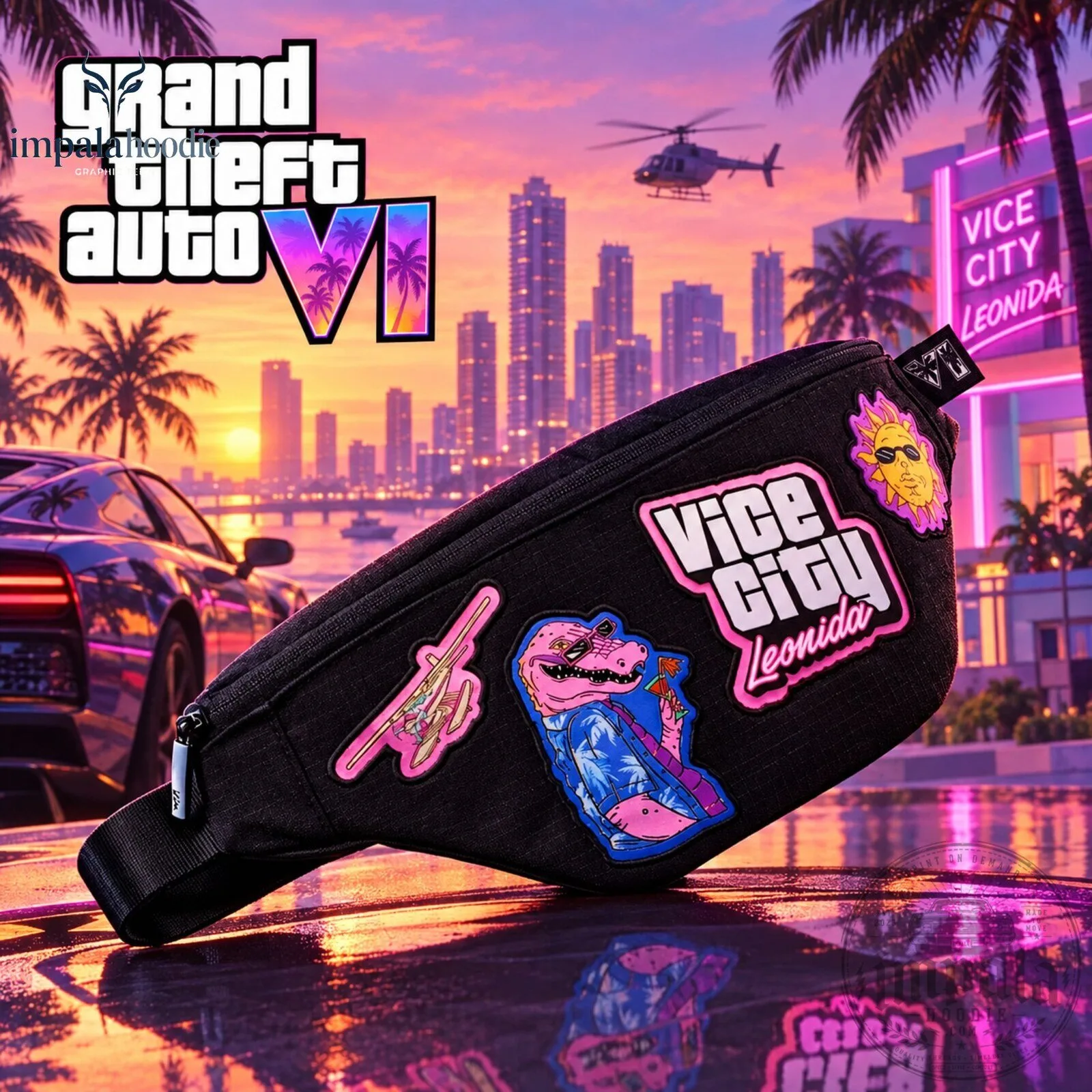 Grand Theft Auto VI GTA 6 Vice City Leonida Waist Bag