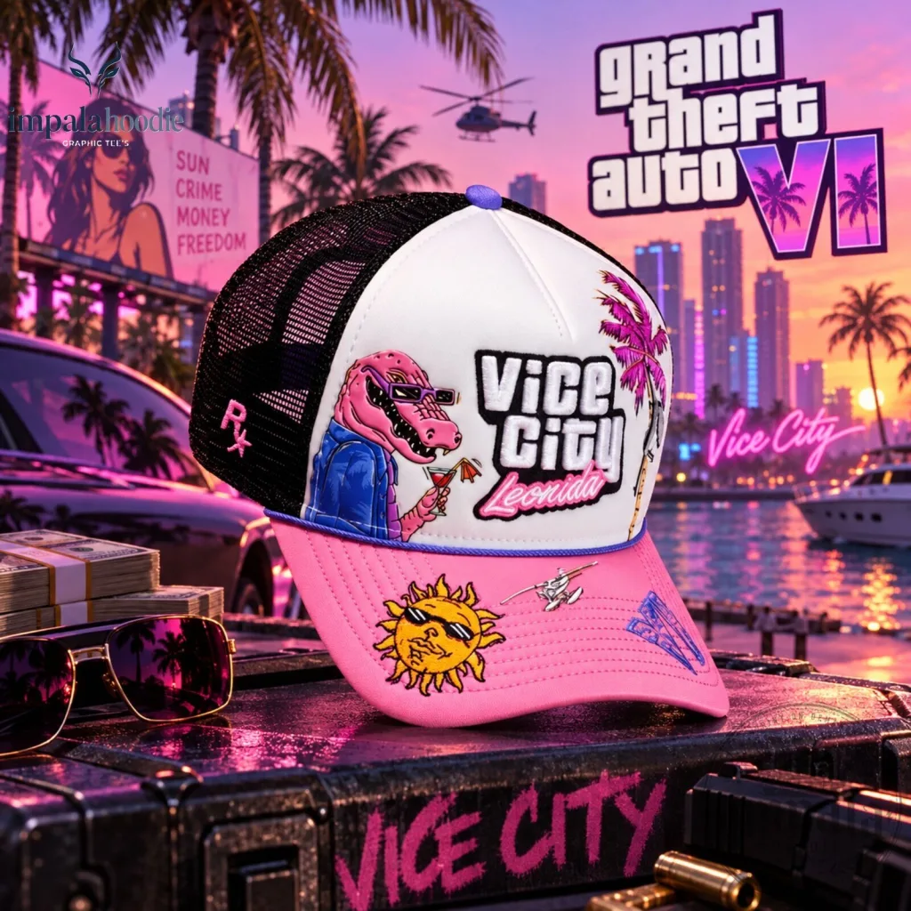 Grand Theft Auto VI GTA 6 Vice City Leonida Trucker Cap Grand Theft Auto VI GTA 6 Vice City Leonida Trucker Cap