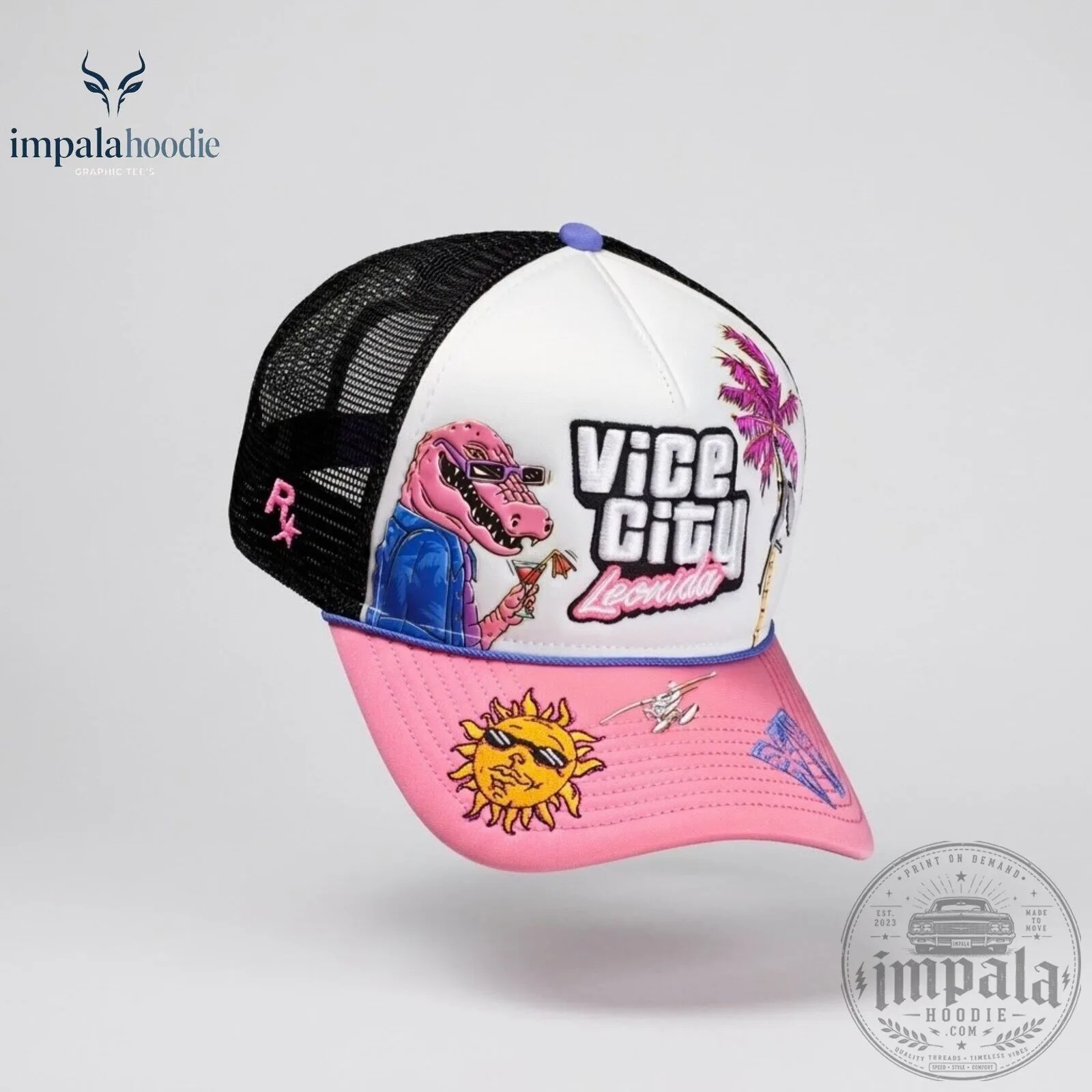 Grand Theft Auto VI GTA 6 Vice City Leonida Trucker Cap 9 Grand Theft Auto VI GTA 6 Vice City Leonida Trucker Cap