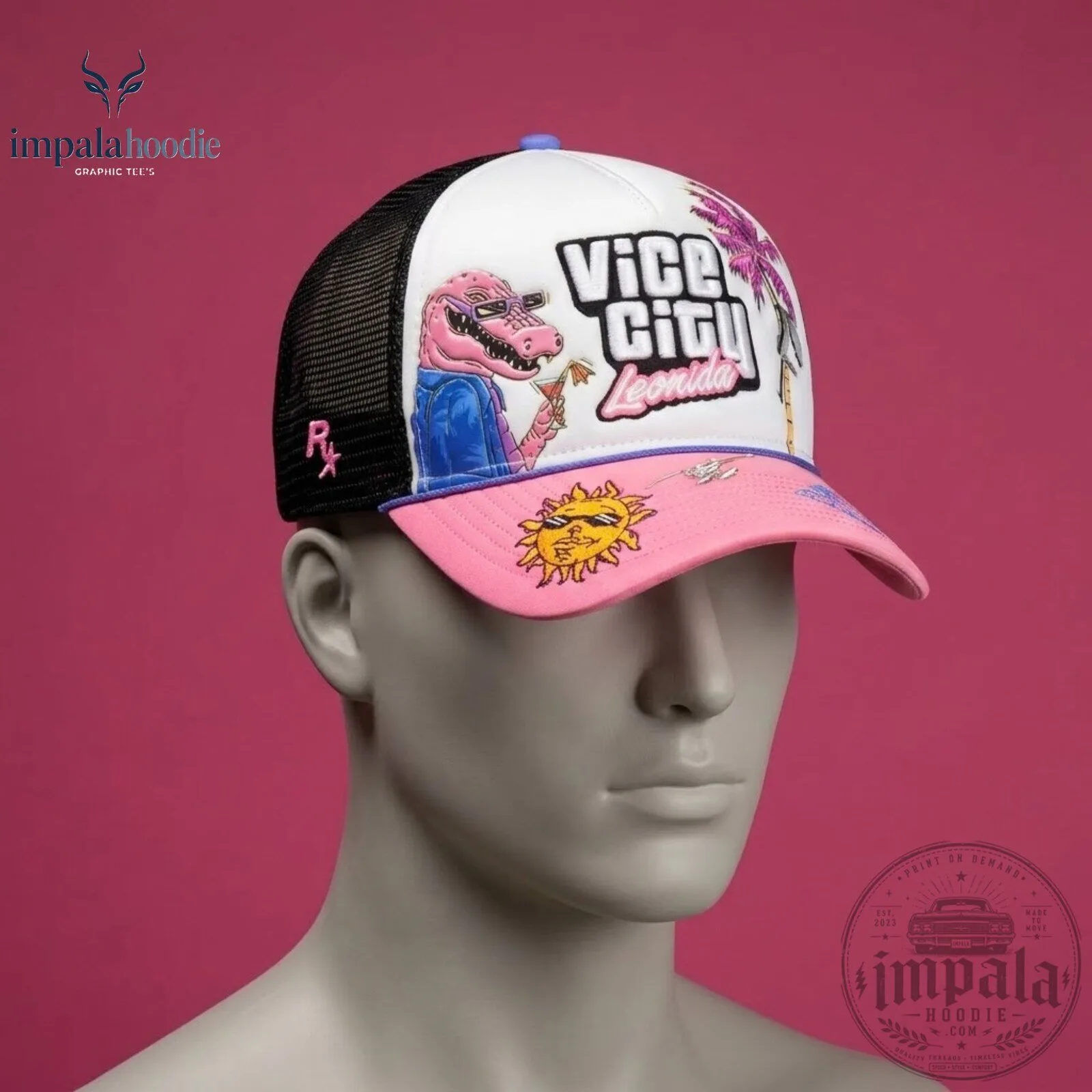 Grand Theft Auto VI GTA 6 Vice City Leonida Trucker Cap 11 Grand Theft Auto VI GTA 6 Vice City Leonida Trucker Cap