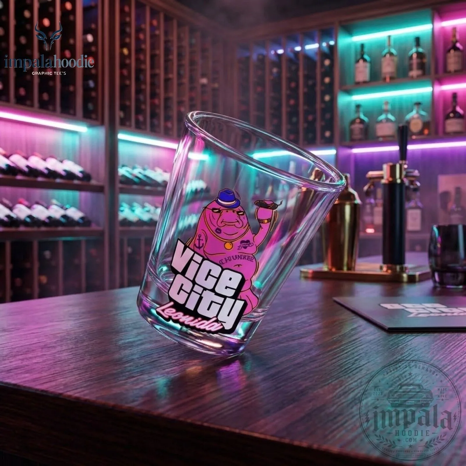 Grand Theft Auto VI GTA 6 Vice City Leonida Chunkee The Manatee Shot Glass