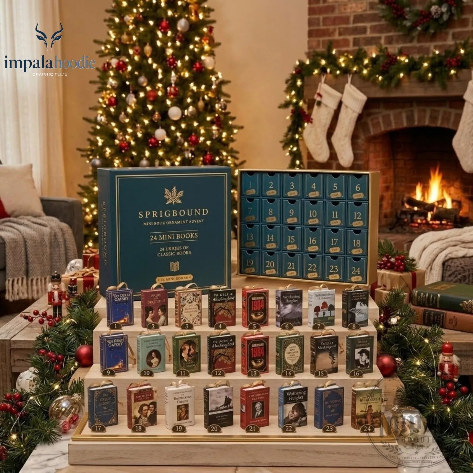Mini Famous Book Ornament Christmas Advent Calendar 2026