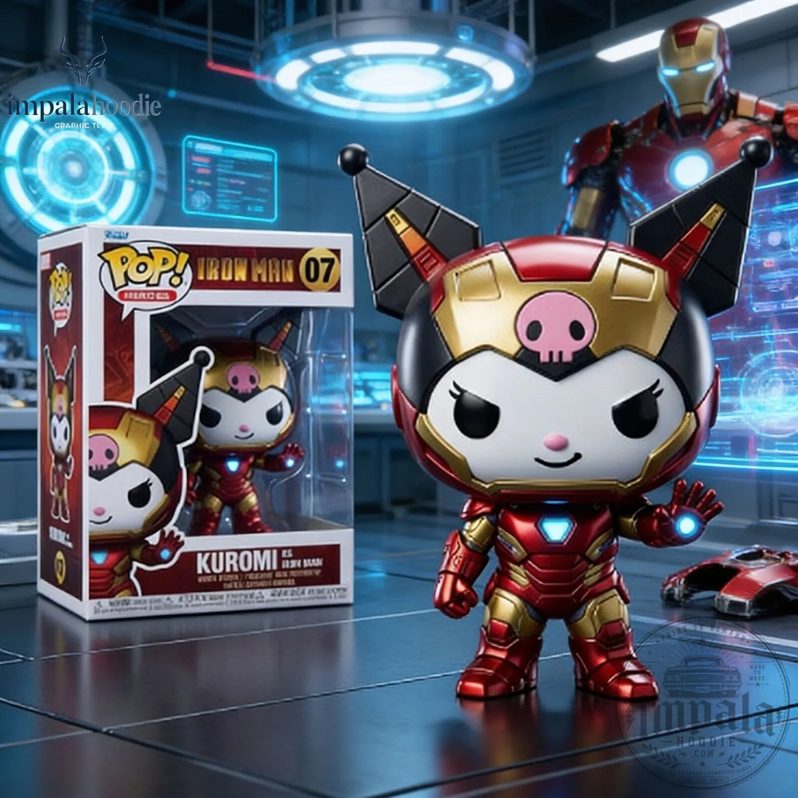 Kuromi x Marvel Iron Man Collectible Funko Pop Figure