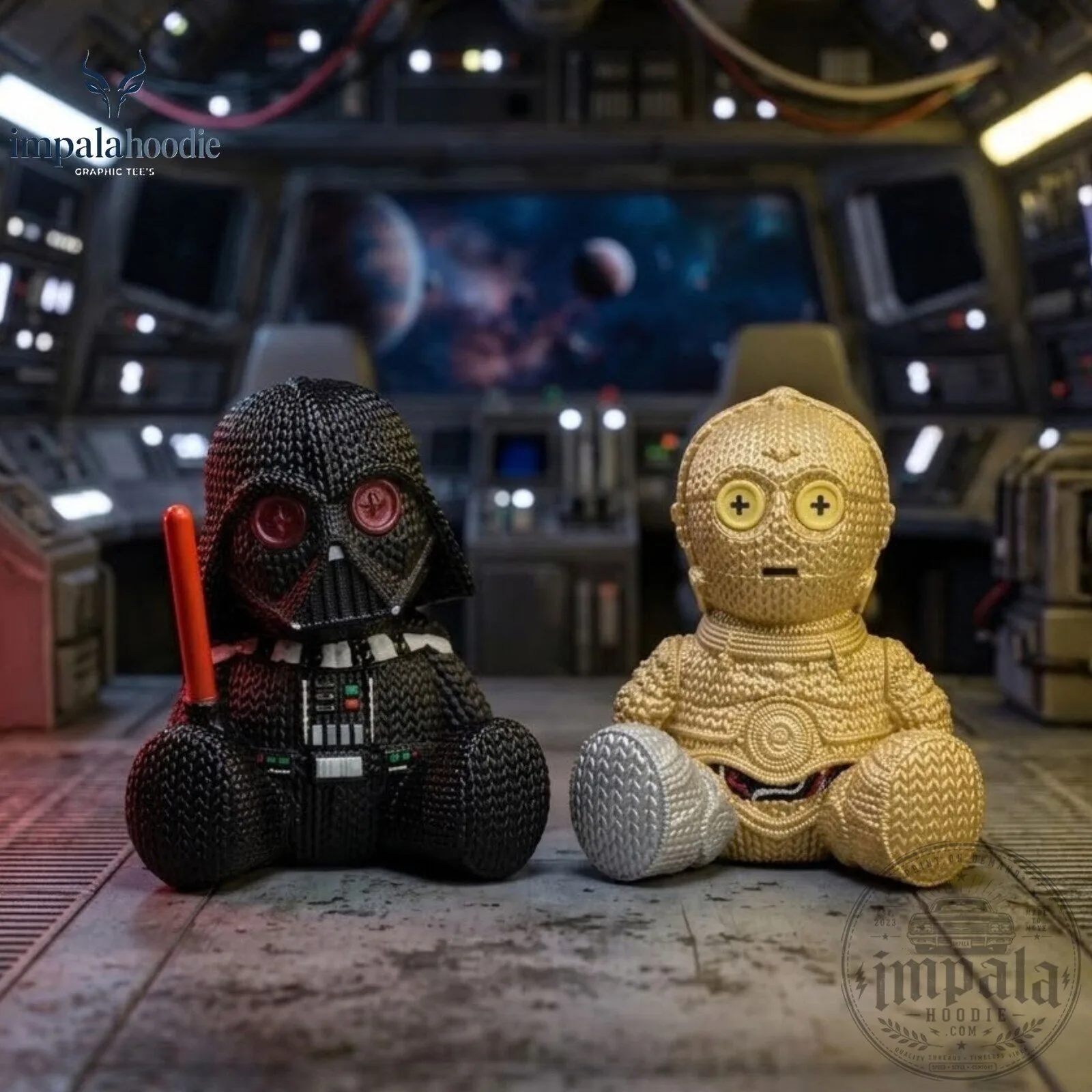 Star Wars C-3PO & Darth Vader Handmade By Robots Knit Collectible Vinyl Figure